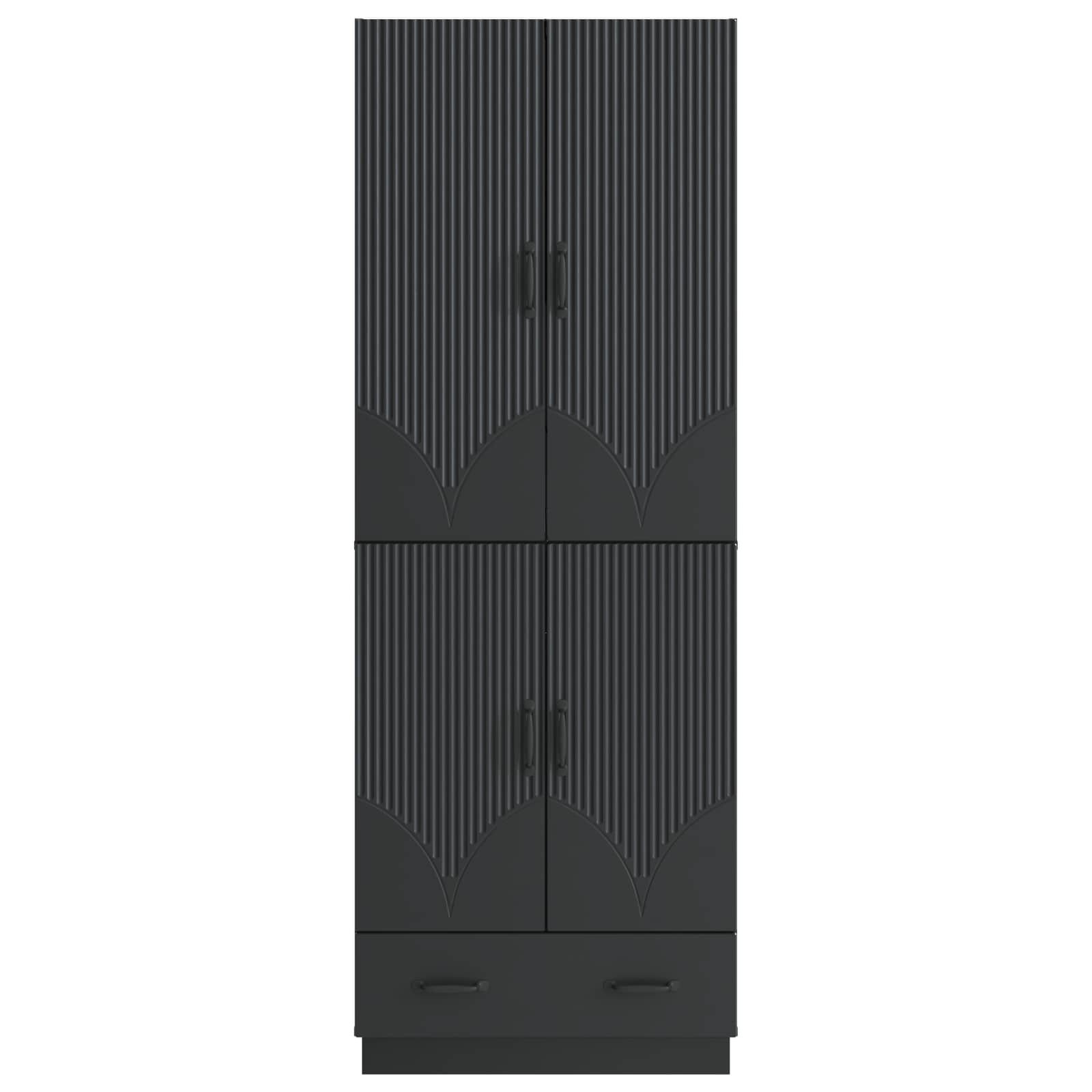 Ensemble de Meubles 2 pcs Noir Bois d'ingénierie - XIOS