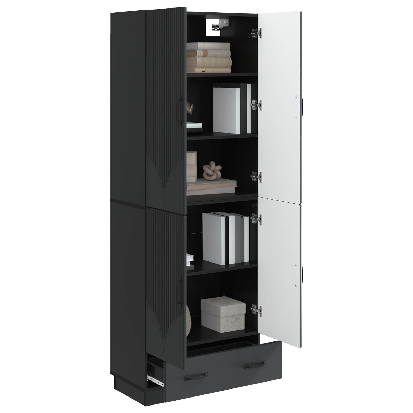 Ensemble de Meubles 2 pcs Noir Bois d'ingénierie - XIOS