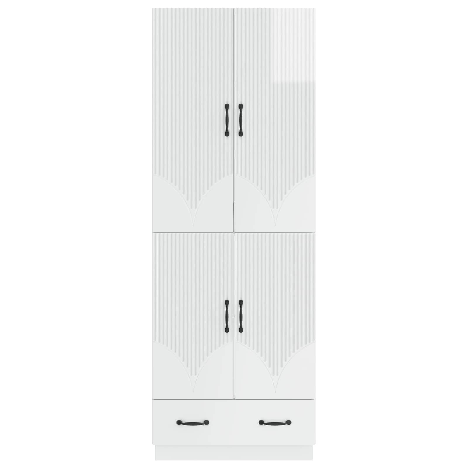 Ensemble de Meubles 2 pcs Blanc brillant Bois d'ingénierie - XIOS