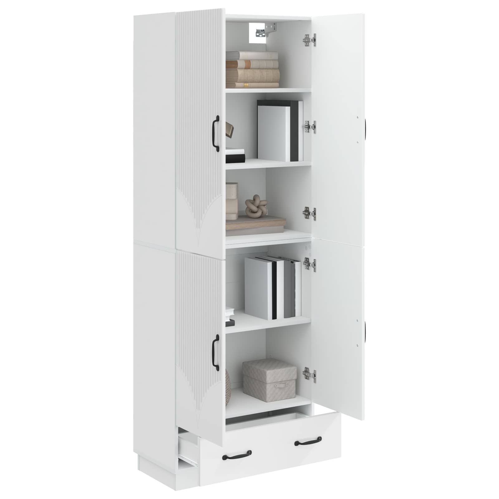 Ensemble de Meubles 2 pcs Blanc brillant Bois d'ingénierie - XIOS