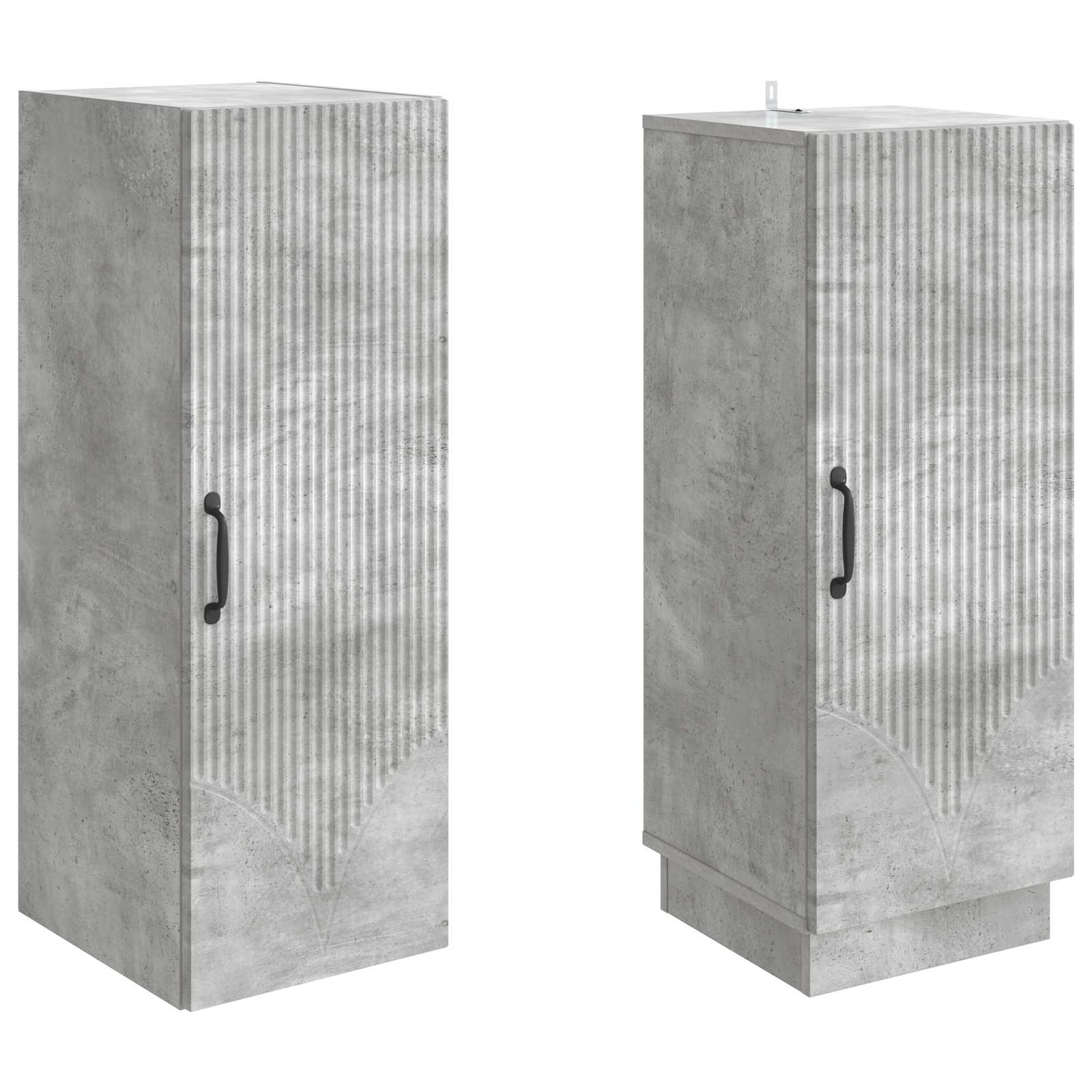 Ensemble de Meubles 2 pcs Gris béton Bois d'ingénierie - XIOS