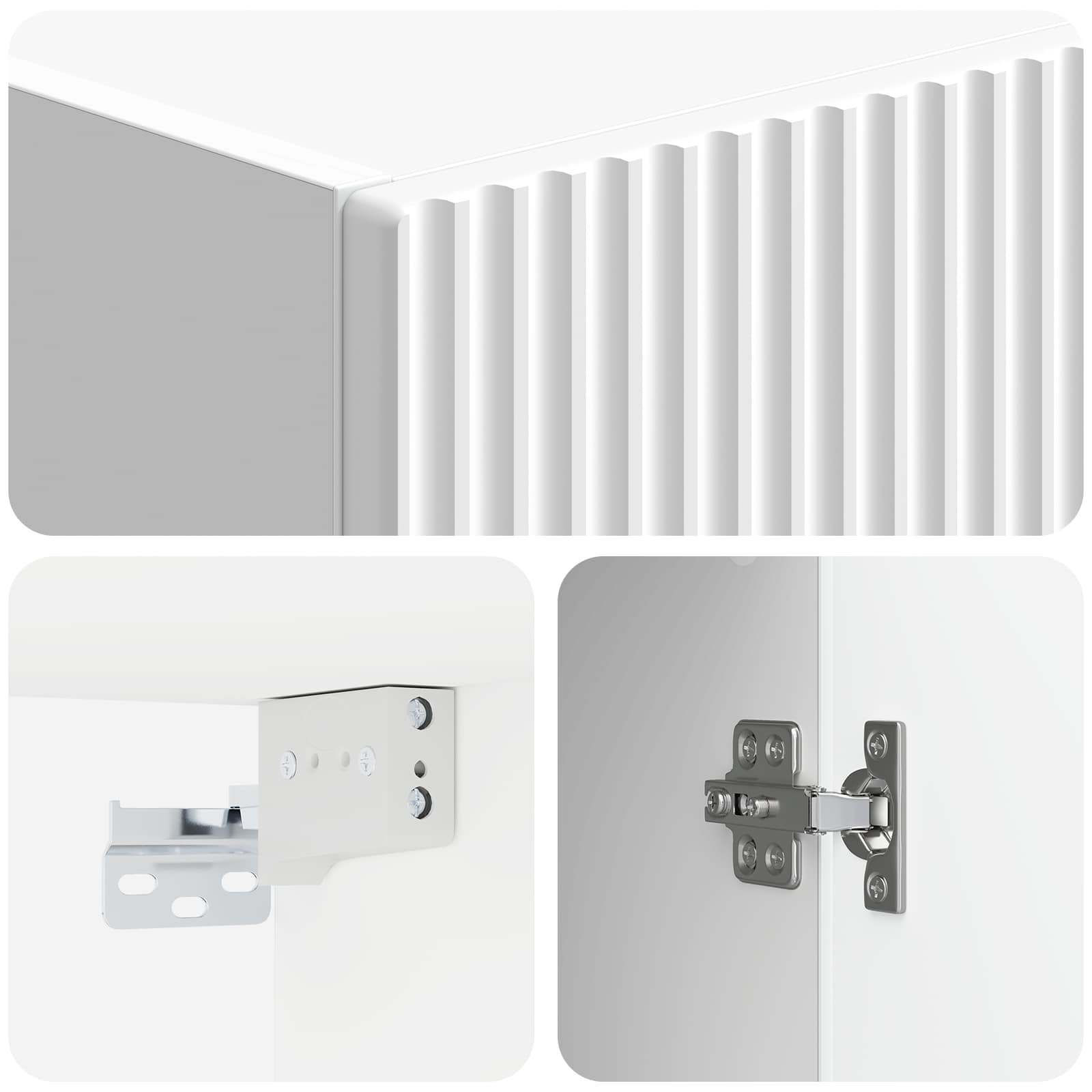 Ensemble de Meubles 2 pcs Blanc brillant Bois d'ingénierie - XIOS