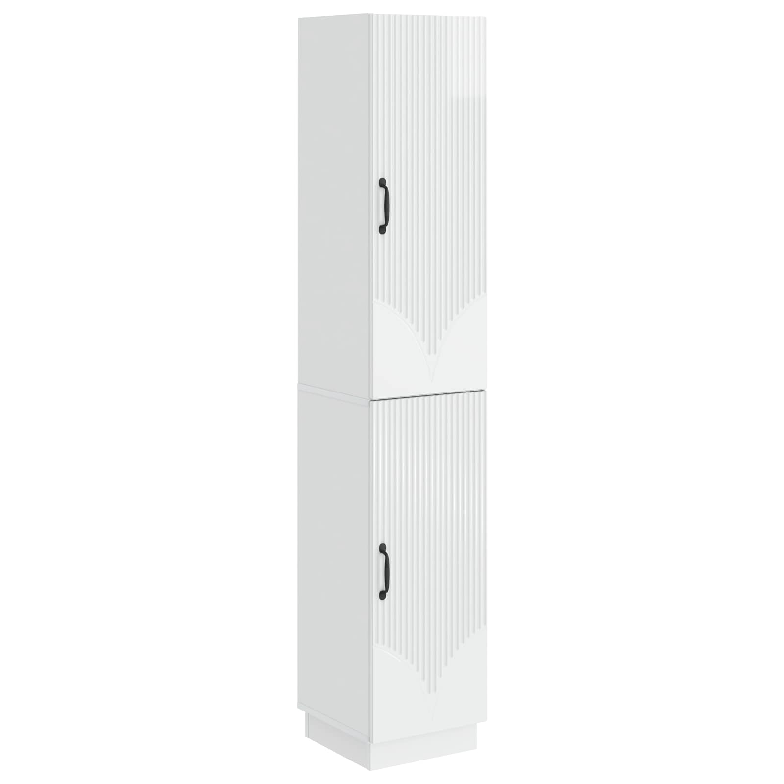 Ensemble de Meubles 2 pcs Blanc brillant Bois d'ingénierie - XIOS