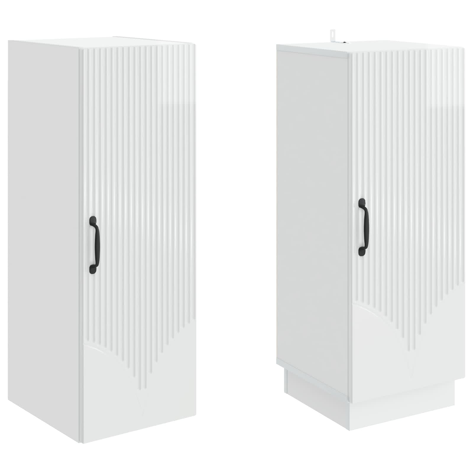 Ensemble de Meubles 2 pcs Blanc brillant Bois d'ingénierie - XIOS