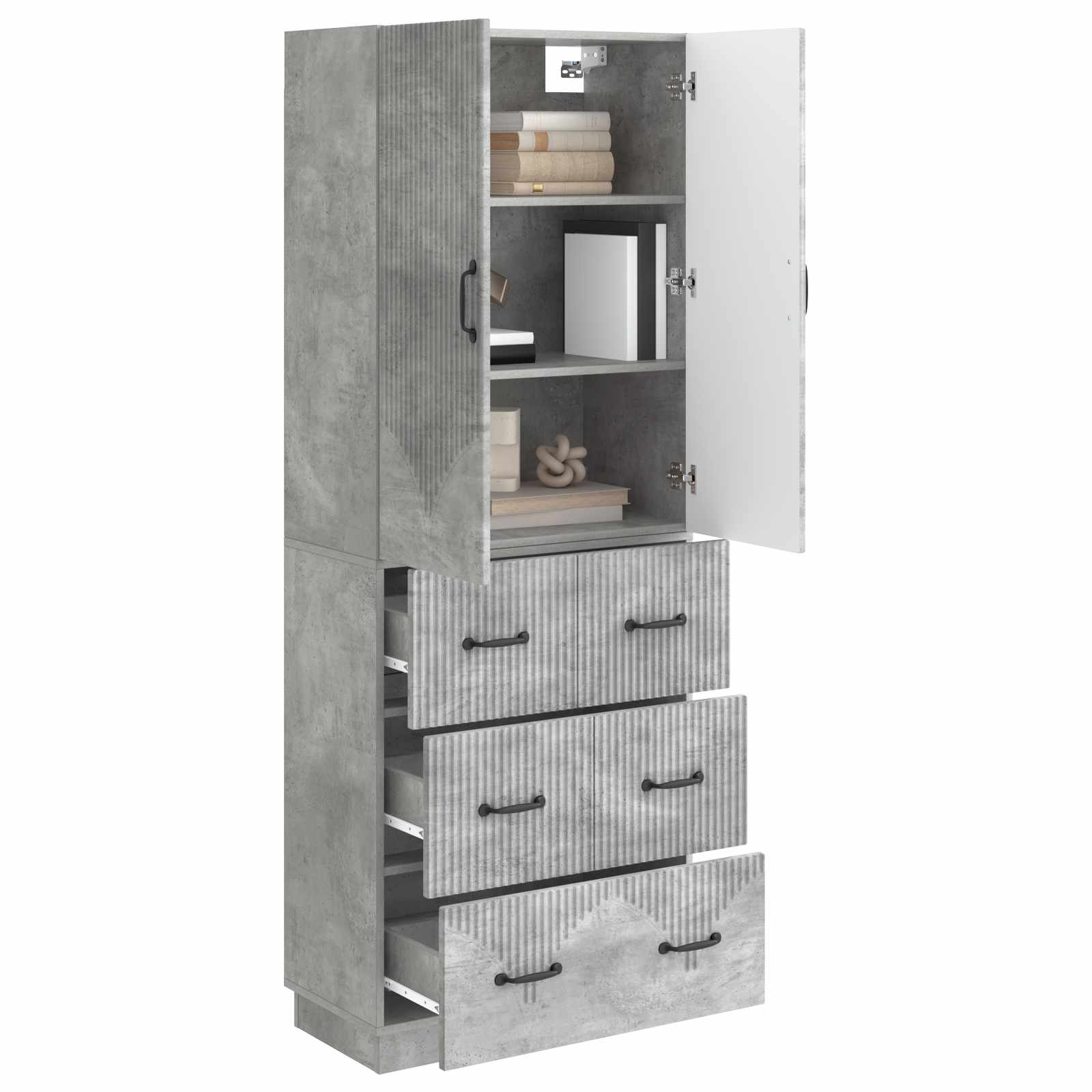 Ensemble de Meubles 2 pcs Gris béton 66 x 34,5 x 87 cm - XIOS