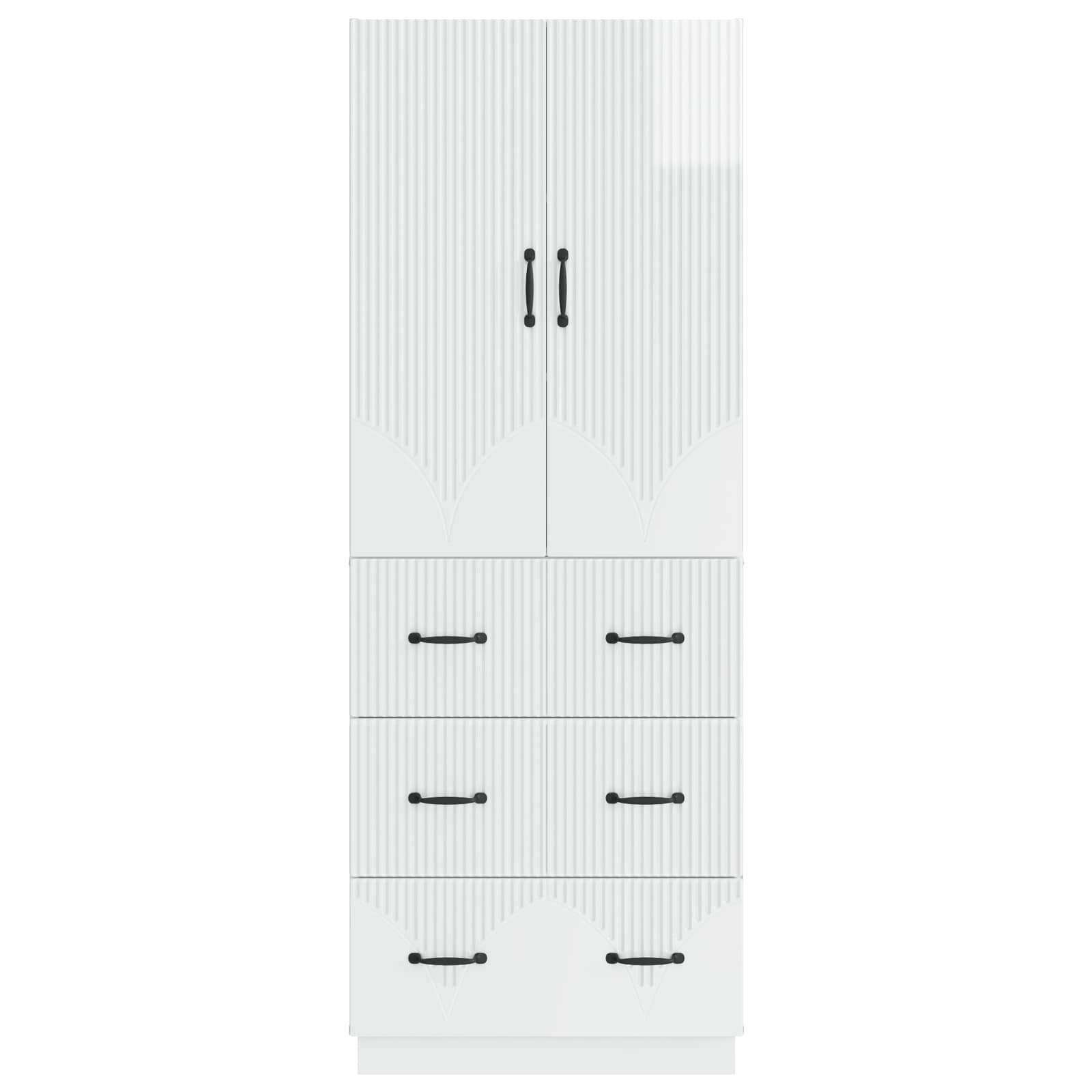 Ensemble de Meubles 2 pcs Blanc brillant 66 x 34,5 x 87 cm - XIOS