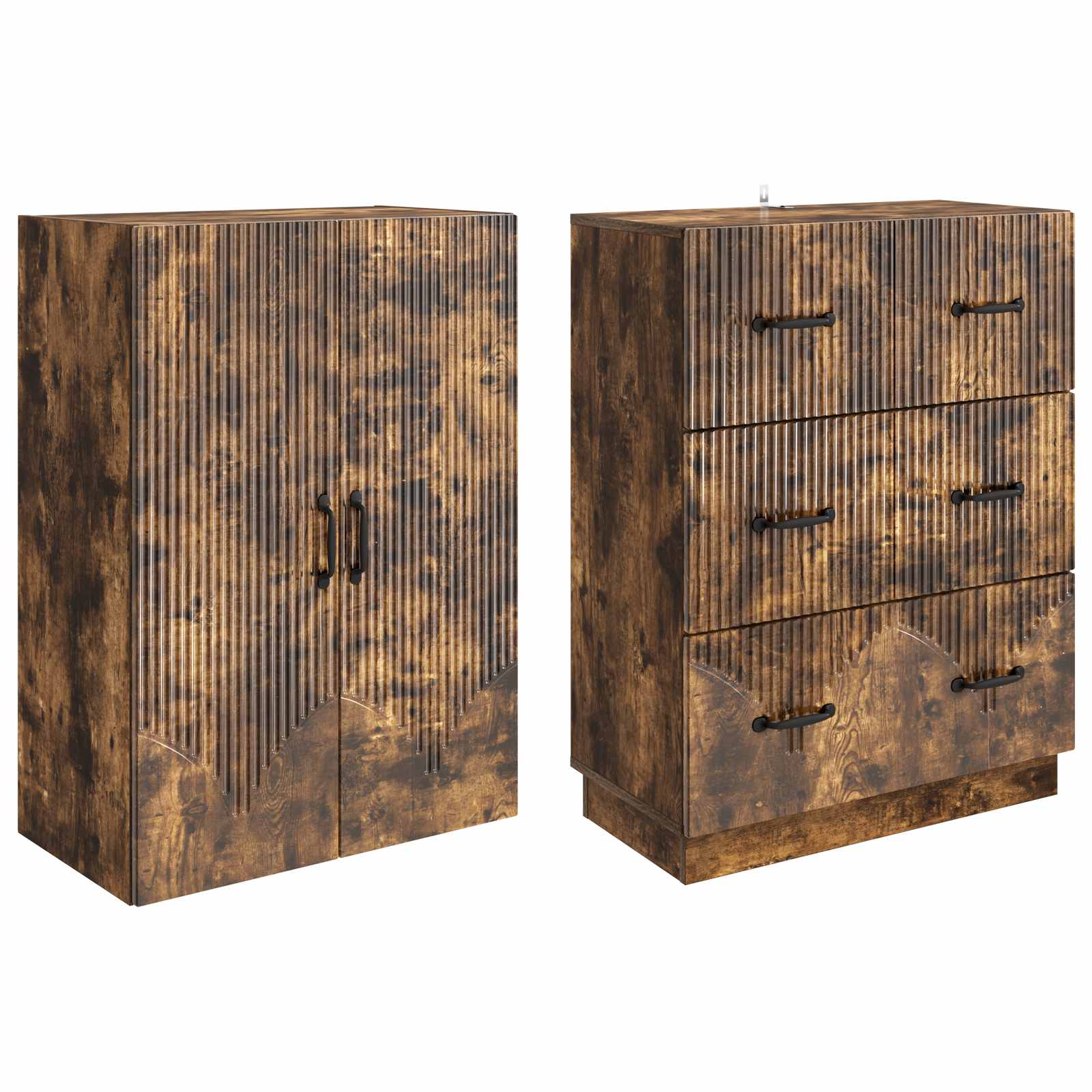 Ensemble de Meubles 2 pcs Chêne fumé 66 x 34,5 x 87 cm - XIOS