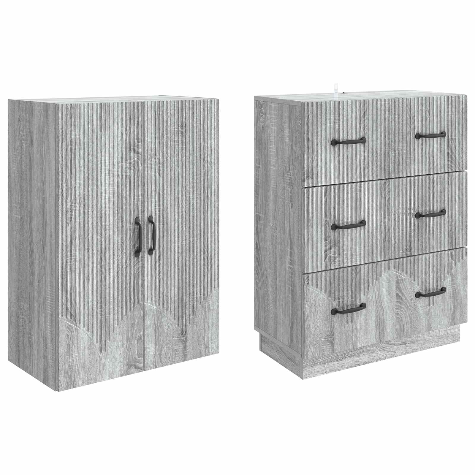 Ensemble de Meubles 2 pcs Sonoma gris 66 x 34,5 x 87 cm - XIOS