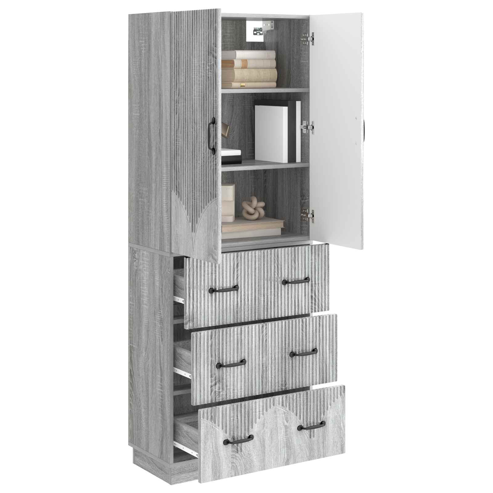 Ensemble de Meubles 2 pcs Sonoma gris 66 x 34,5 x 87 cm - XIOS