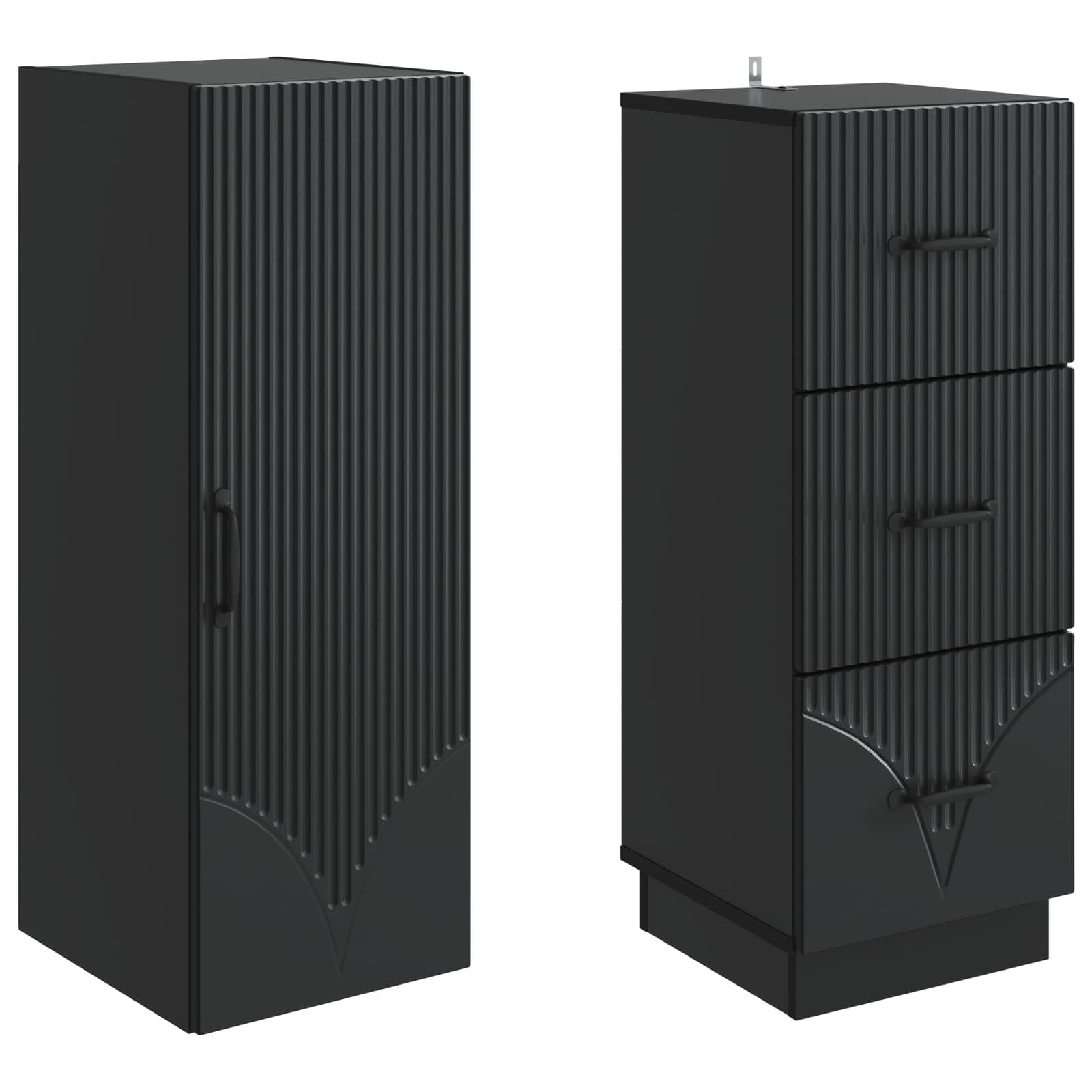 Ensemble de Meubles 2 pcs Noir 33 x 34,5 x 87 cm - XIOS