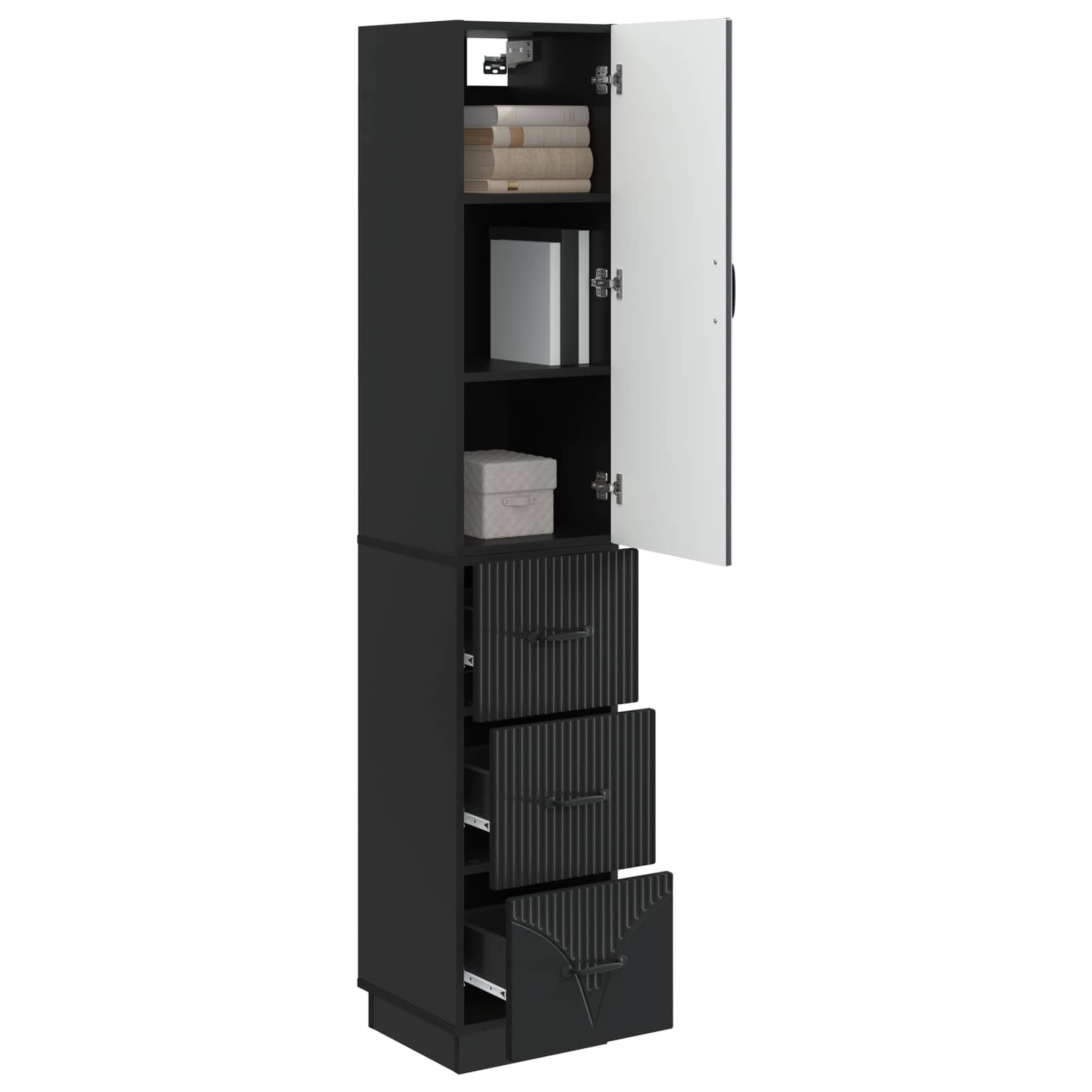 Ensemble de Meubles 2 pcs Noir 33 x 34,5 x 87 cm - XIOS