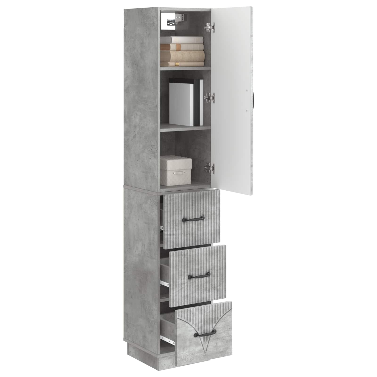 Ensemble de Meubles 2 pcs Gris béton 33 x 34,5 x 87 cm - XIOS