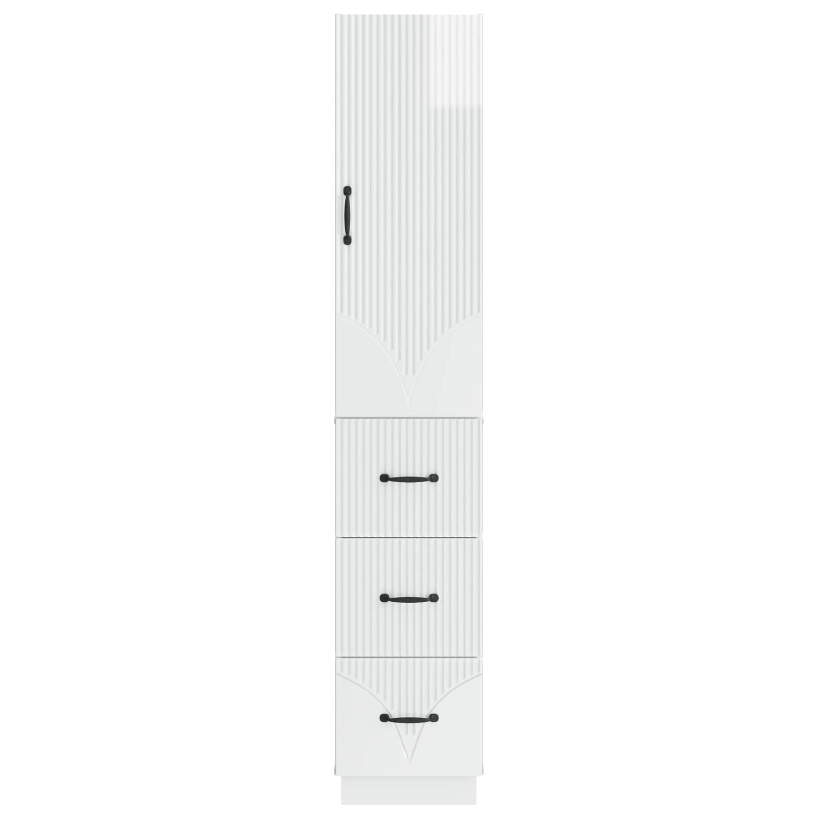 Ensemble de Meubles 2 pcs Blanc brillant 33 x 34,5 x 87 cm - XIOS