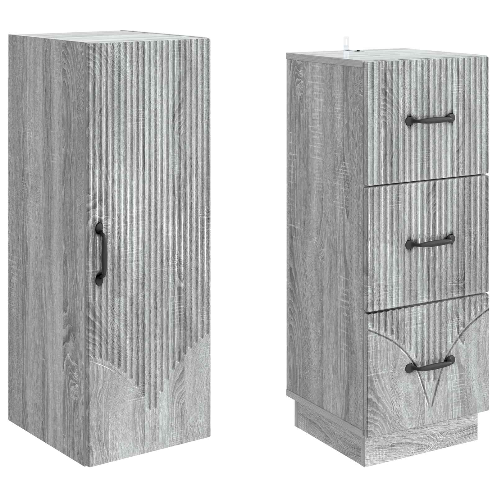 Ensemble de Meubles 2 pcs Sonoma gris 33 x 34,5 x 87 cm - XIOS