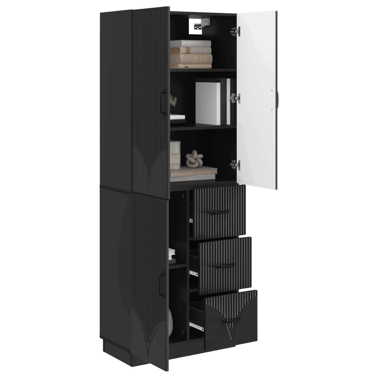Ensemble de Meubles 2 pcs Noir Bois d'ingénierie - XIOS