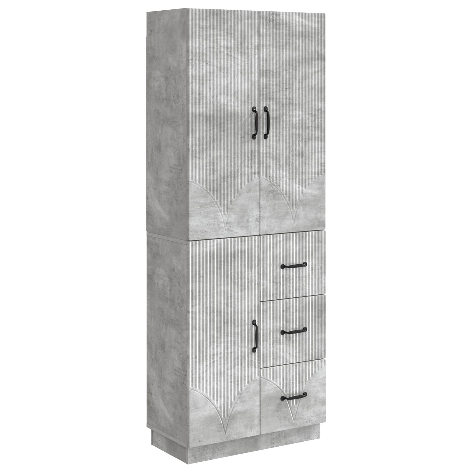 Ensemble de Meubles 2 pcs Gris béton Bois d'ingénierie - XIOS