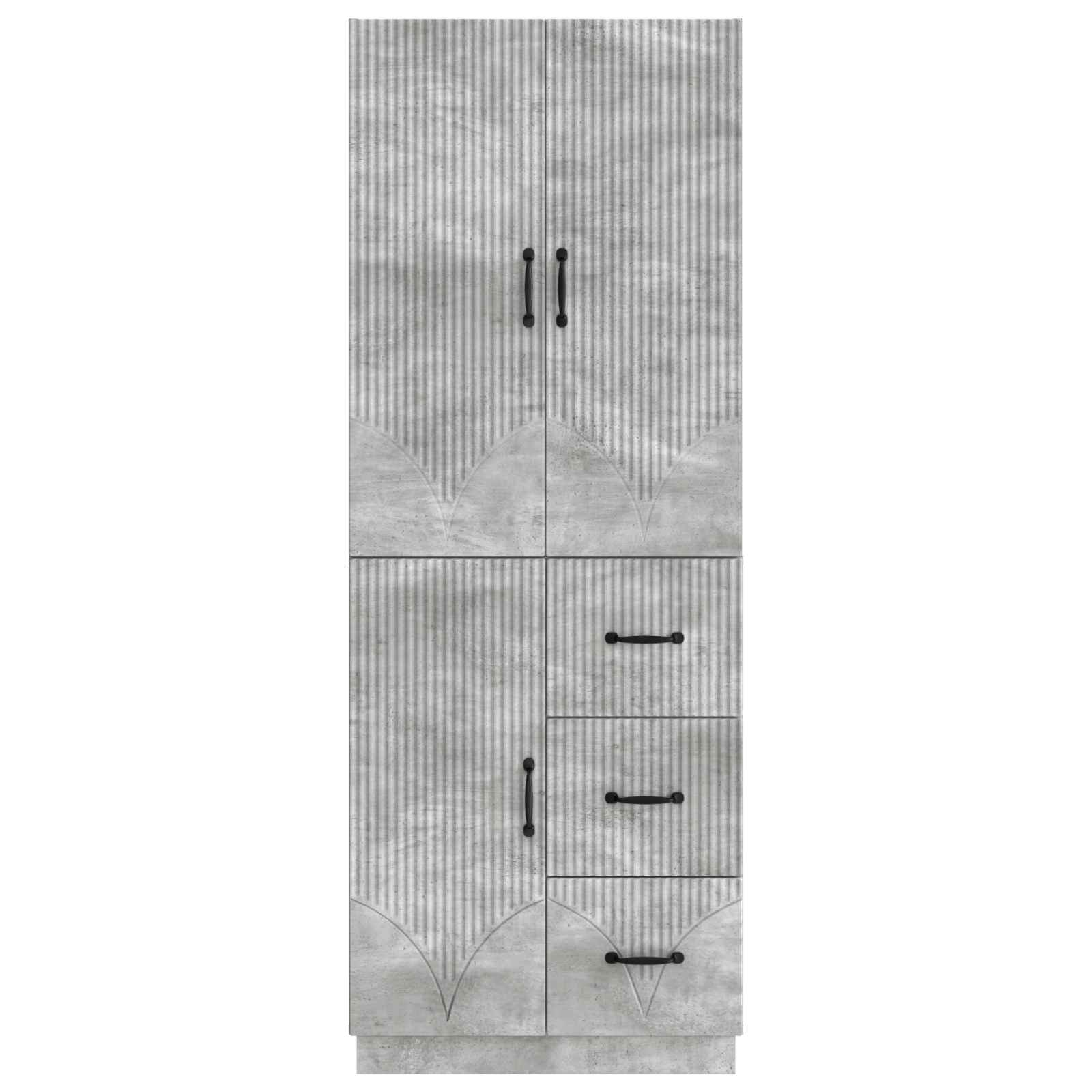 Ensemble de Meubles 2 pcs Gris béton Bois d'ingénierie - XIOS