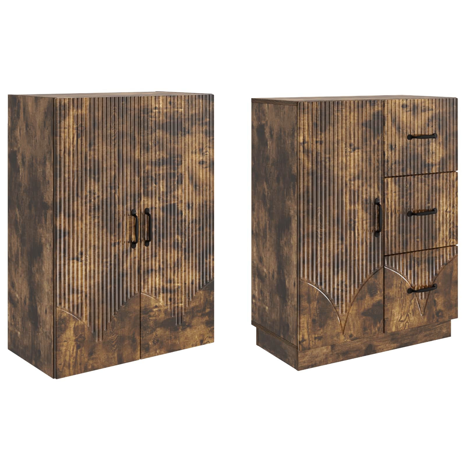 Ensemble de Meubles 2 pcs Chêne fumé Bois d'ingénierie - XIOS