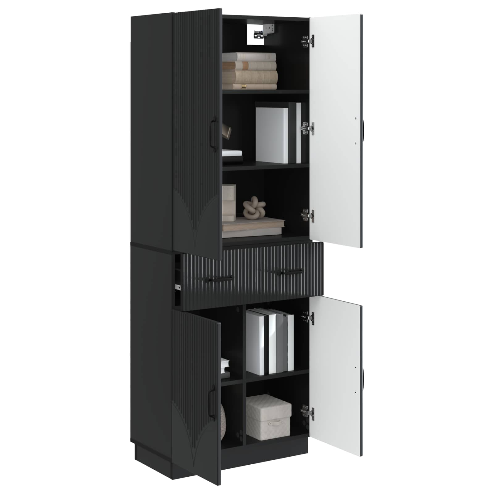 Ensemble de Meubles 2 pcs Noir Bois d'ingénierie - XIOS