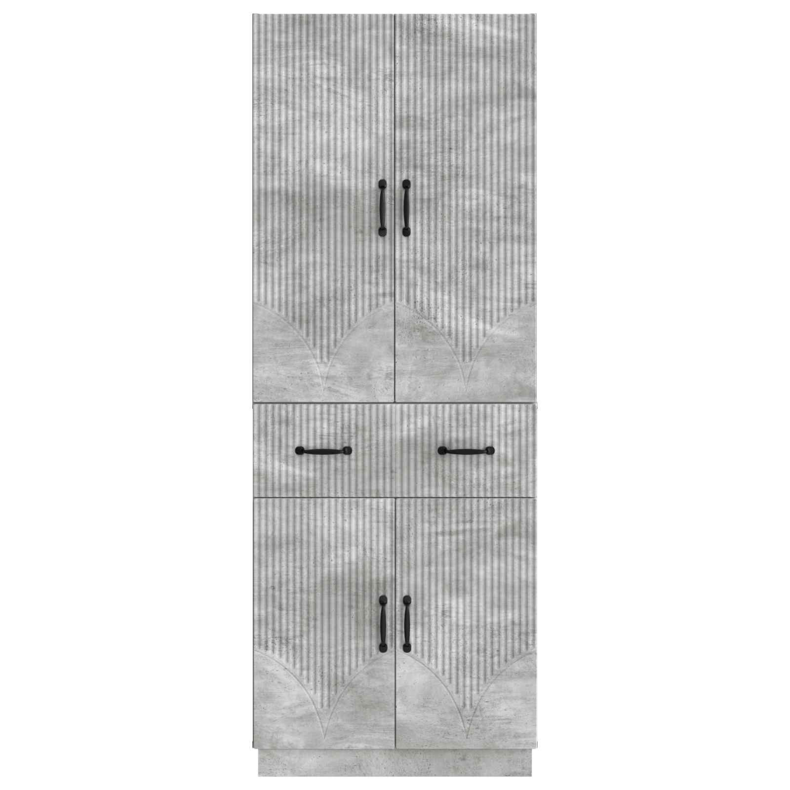 Ensemble de Meubles 2 pcs Gris béton Bois d'ingénierie - XIOS