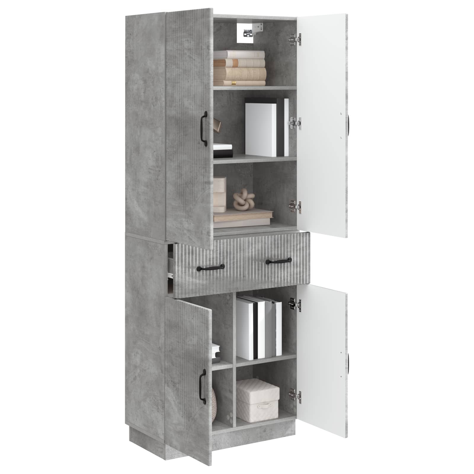 Ensemble de Meubles 2 pcs Gris béton Bois d'ingénierie - XIOS