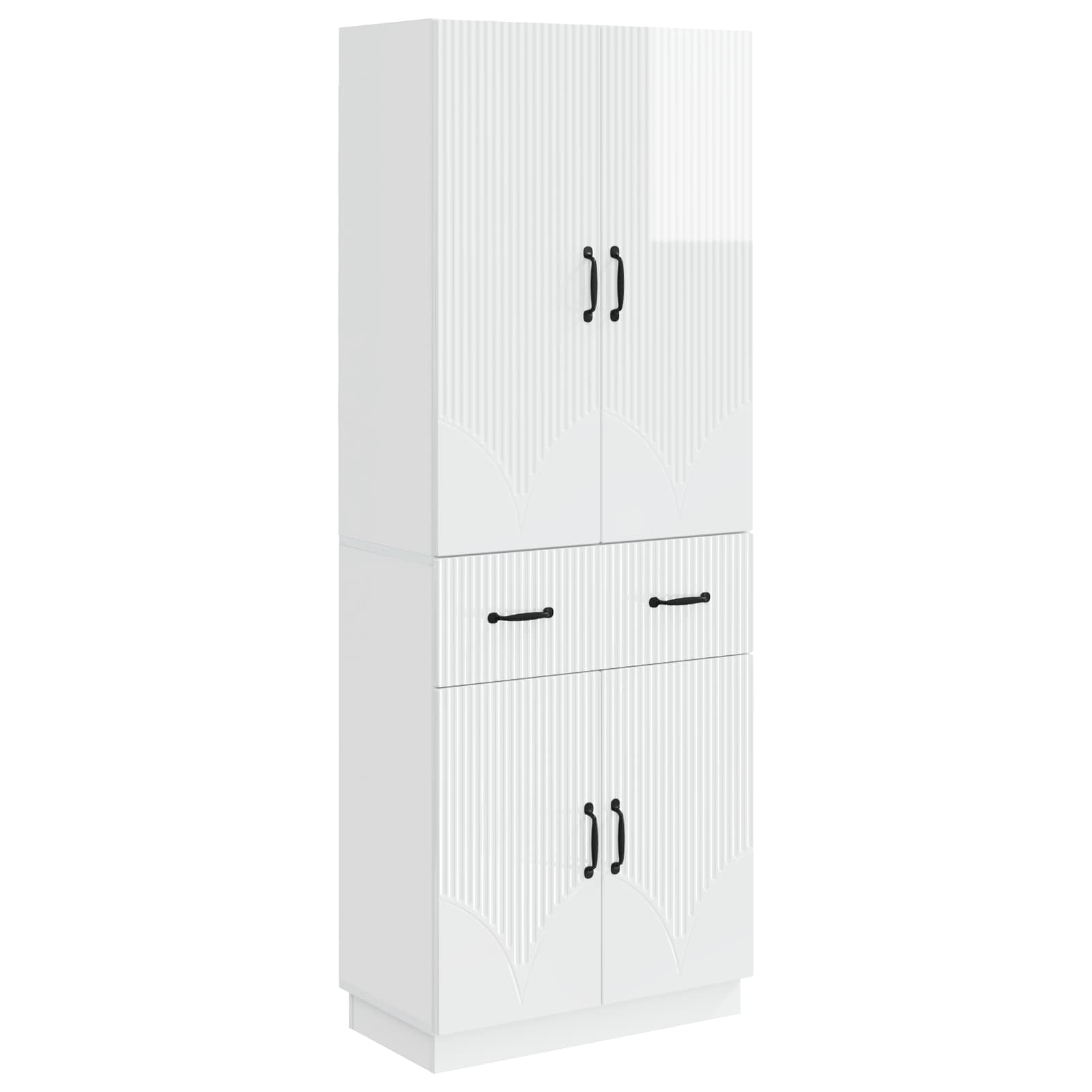 Ensemble de Meubles 2 pcs Blanc brillant Bois d'ingénierie - XIOS