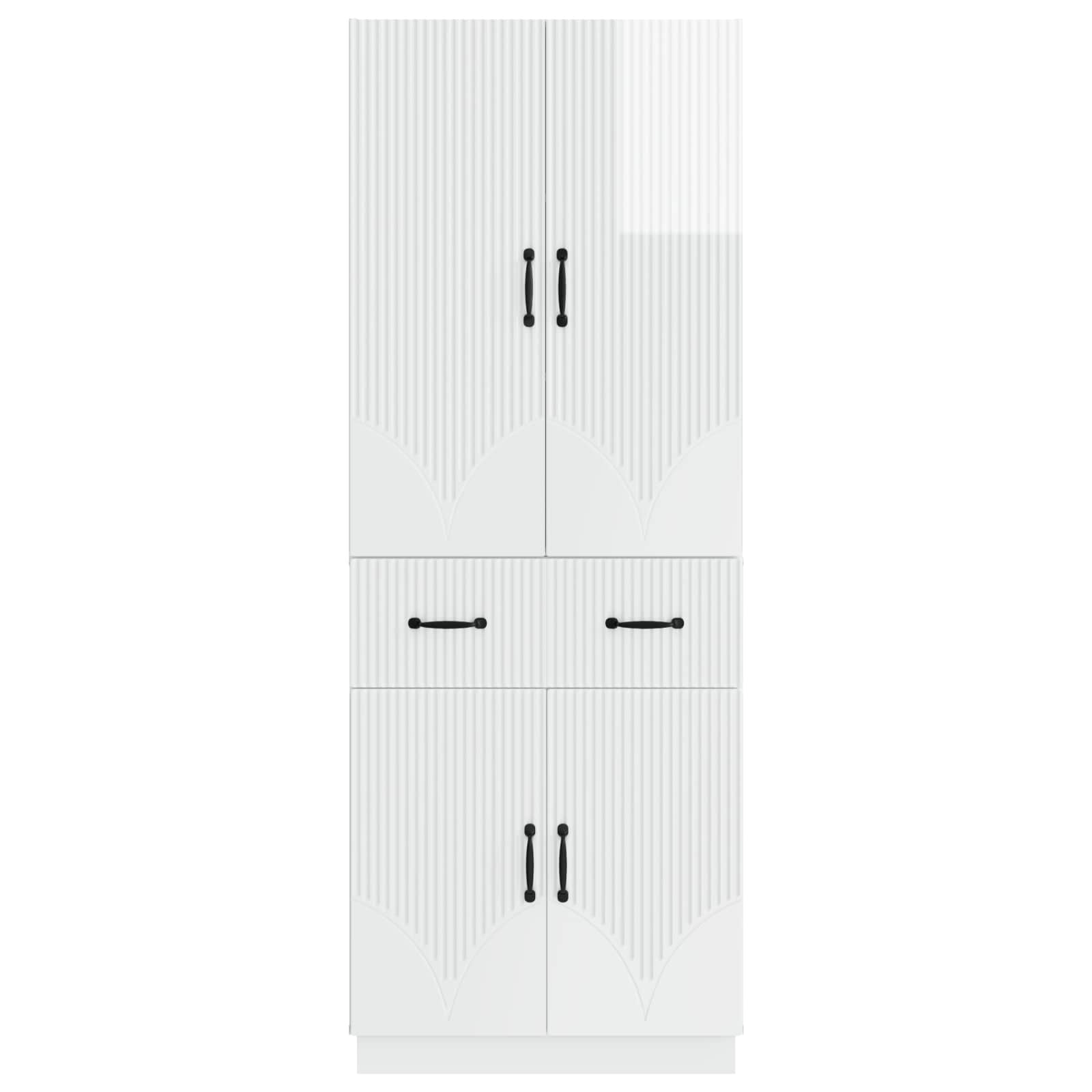 Ensemble de Meubles 2 pcs Blanc brillant Bois d'ingénierie - XIOS