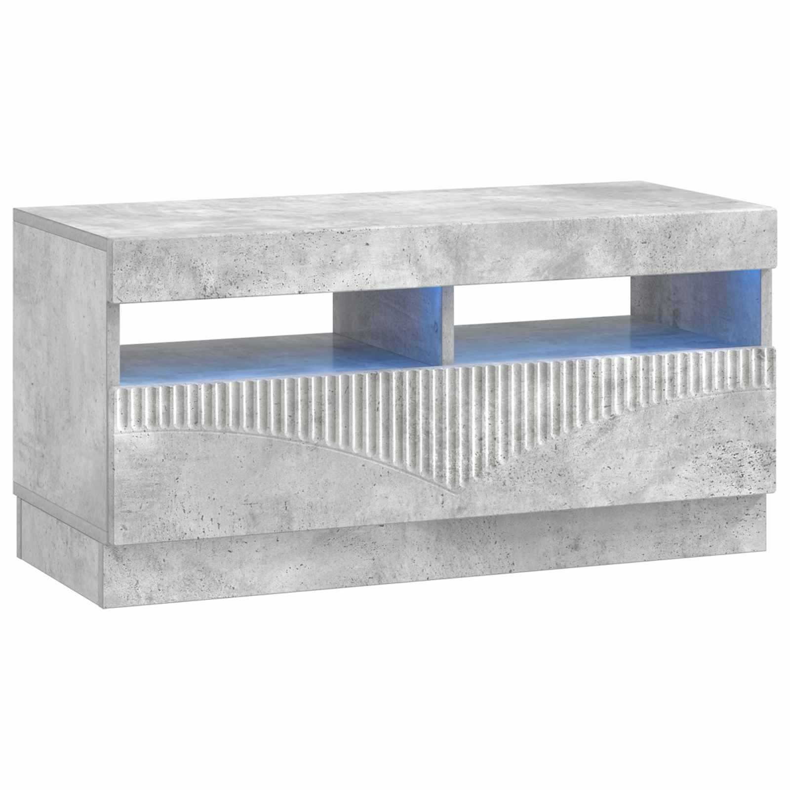 Meuble TV LED 5 pièces Gris béton Bois d'ingénierie