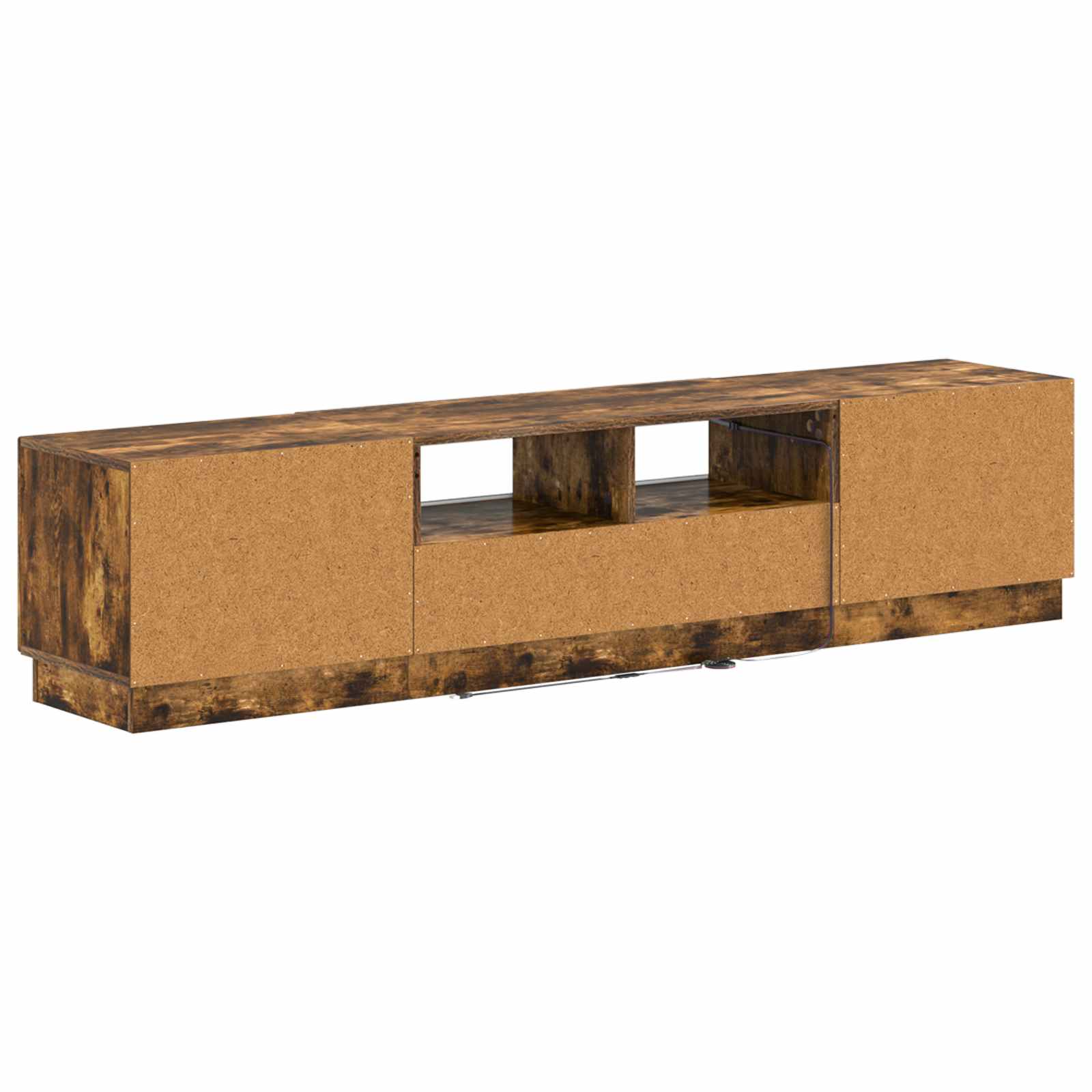 Meuble TV LED 5 pièces Chêne fumé Bois d'ingénierie