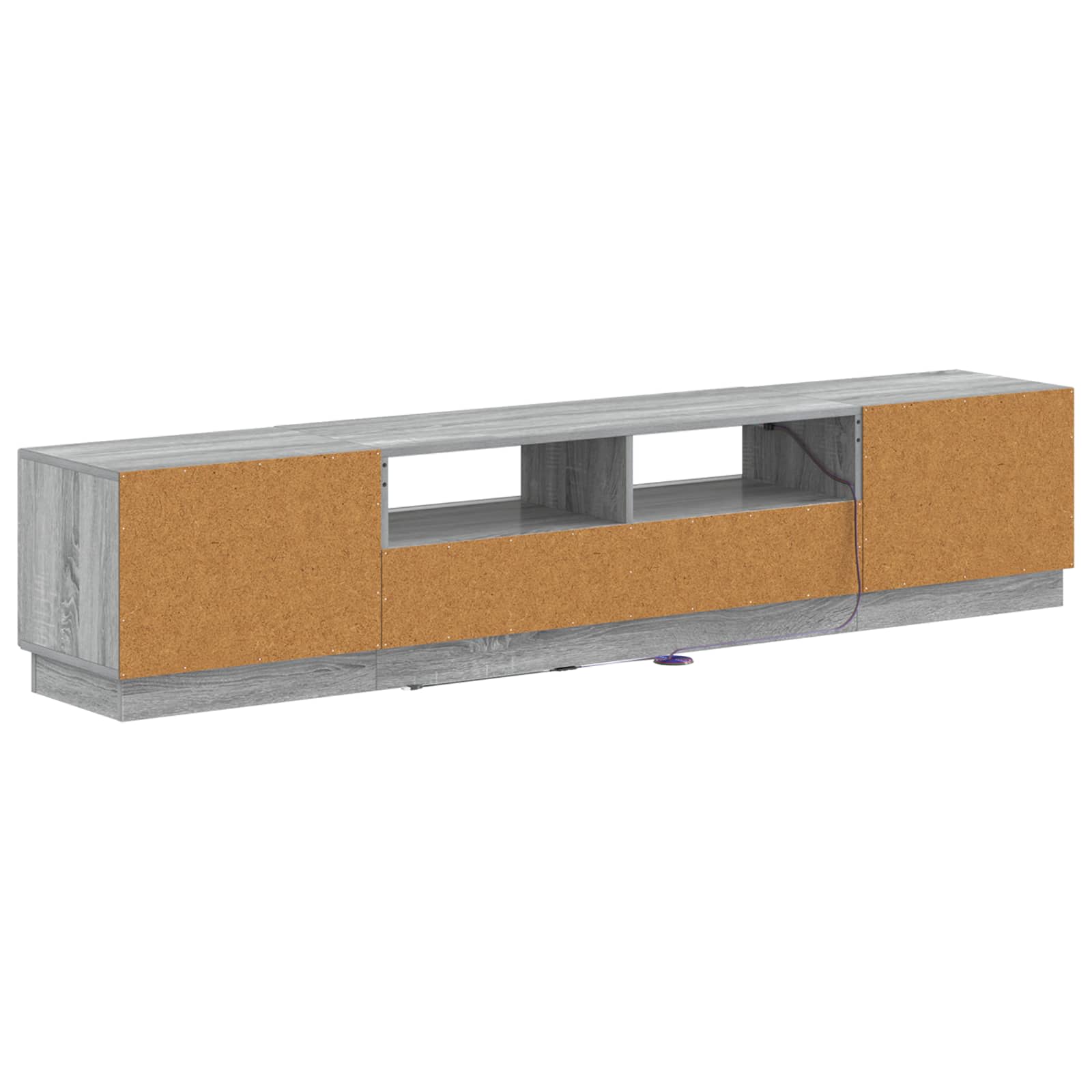 Meuble TV LED 5 pièces Sonoma gris Bois d'ingénierie