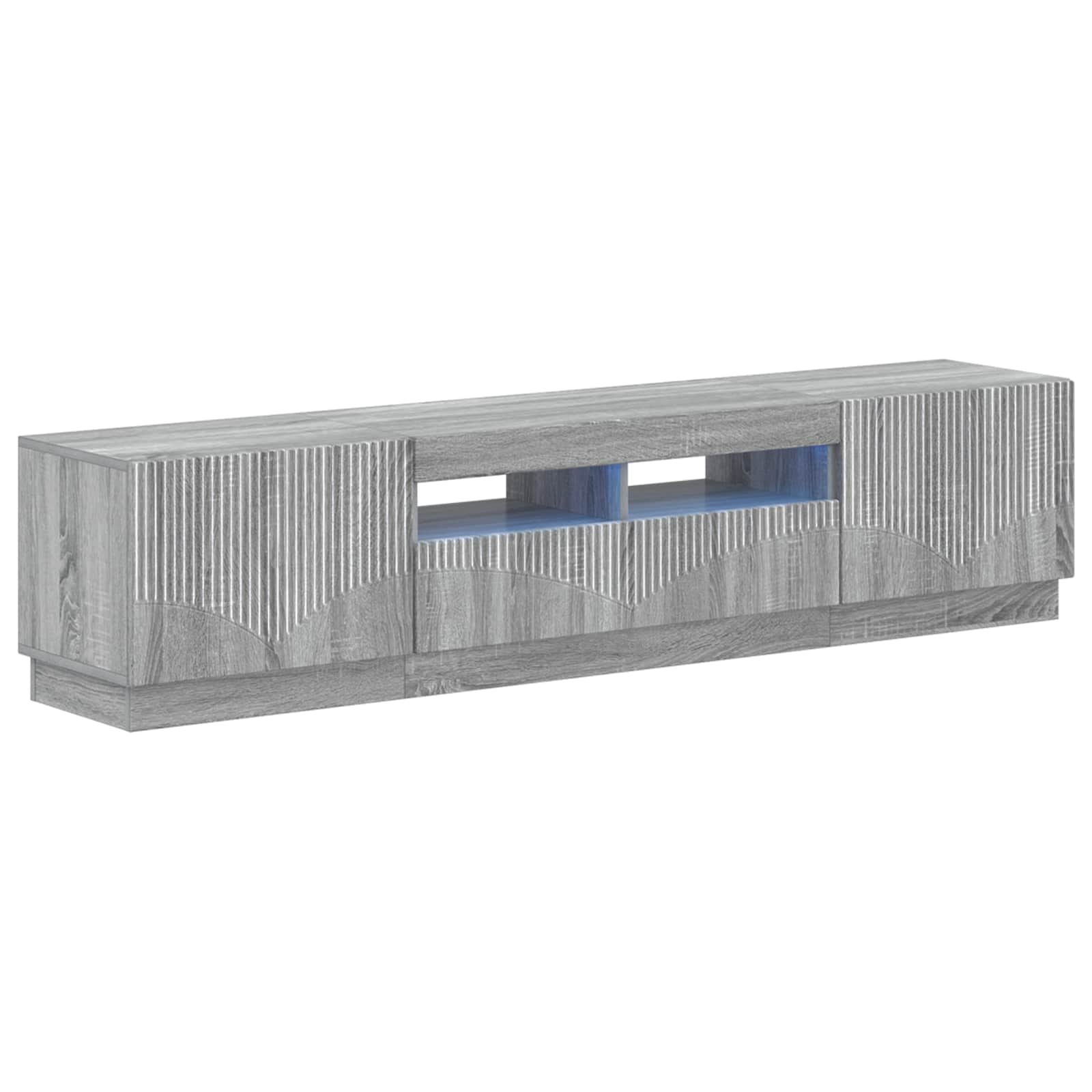 Meuble TV LED 5 pièces Sonoma gris Bois d'ingénierie