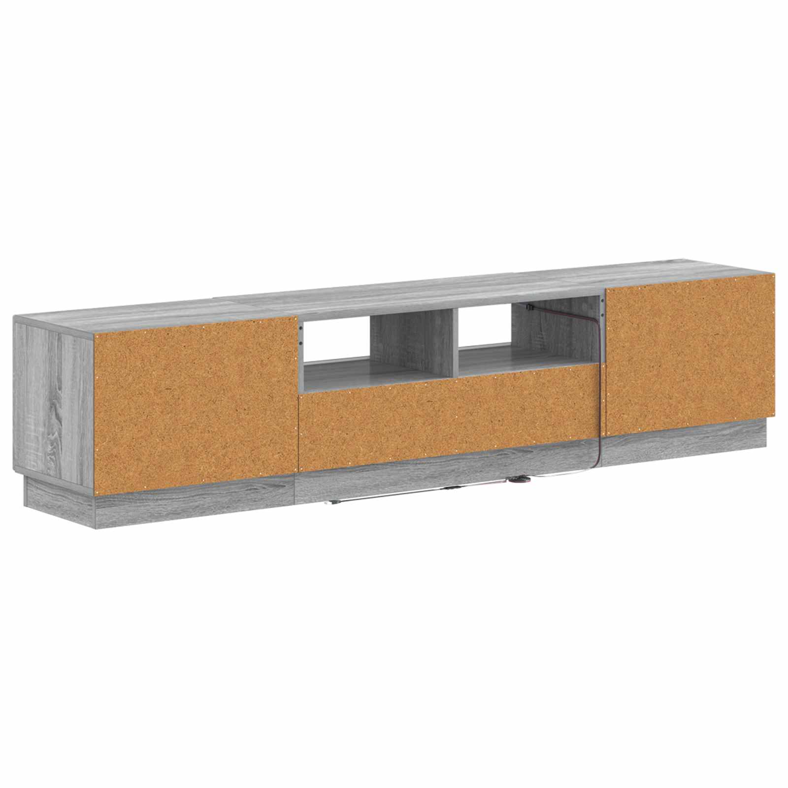 Meuble TV LED 5 pièces Sonoma gris Bois d'ingénierie