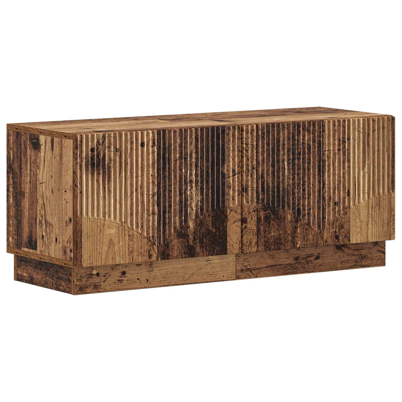 Meuble TV LED 5 pièces Bois ancien Bois d'ingénierie
