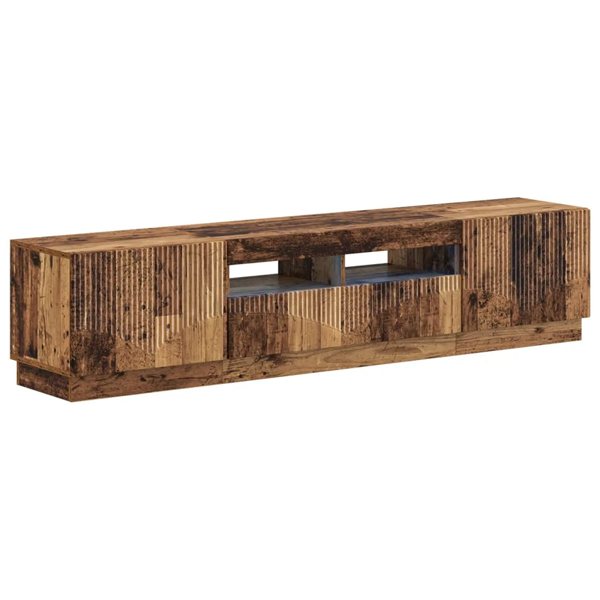 Meuble TV LED HOORN 3 pc Bois ancien Bois d’ingénierie - XIOS
