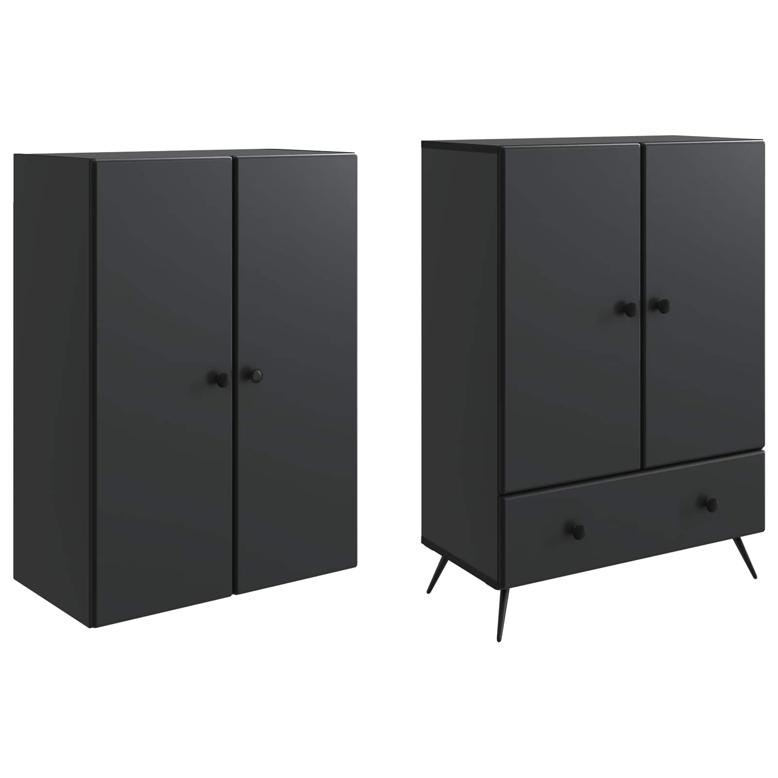 Ensemble de Meubles 2 pcs Noir Bois d'ingénierie - XIOS
