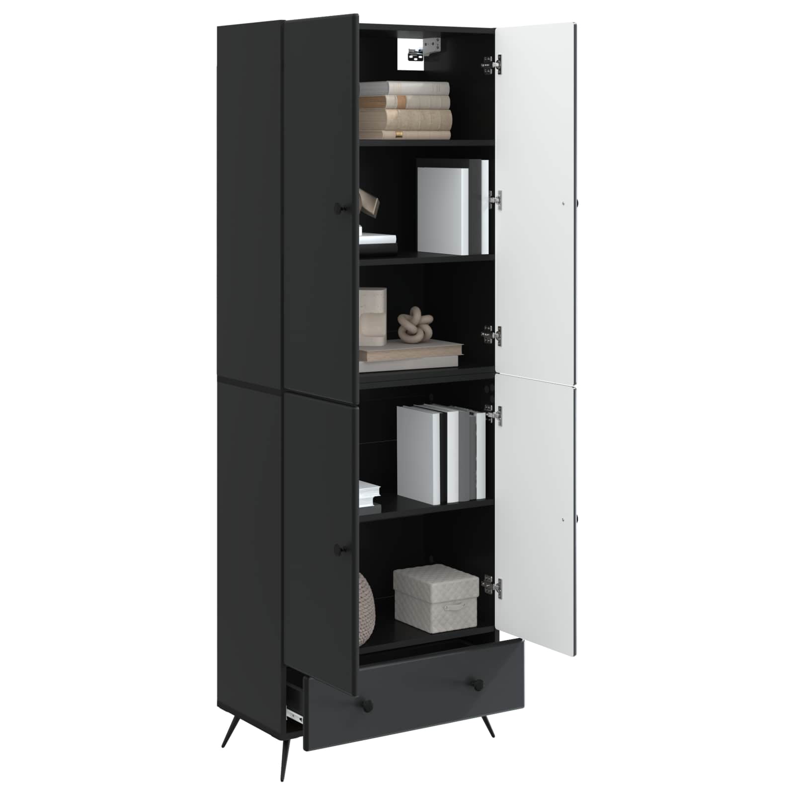 Ensemble de Meubles 2 pcs Noir Bois d'ingénierie - XIOS