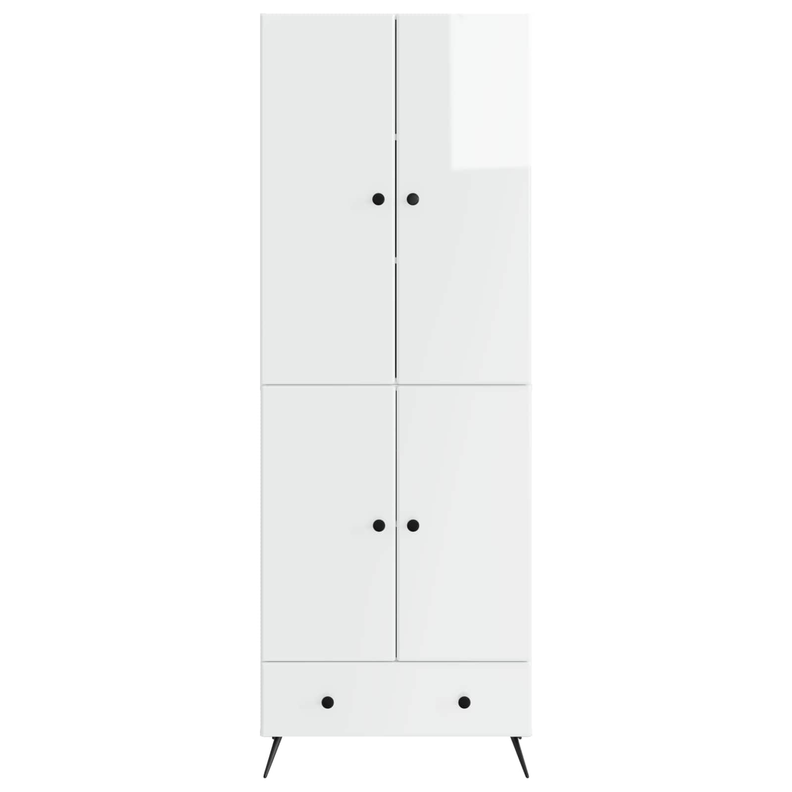 Ensemble de Meubles 2 pcs Blanc brillant Bois d'ingénierie - XIOS