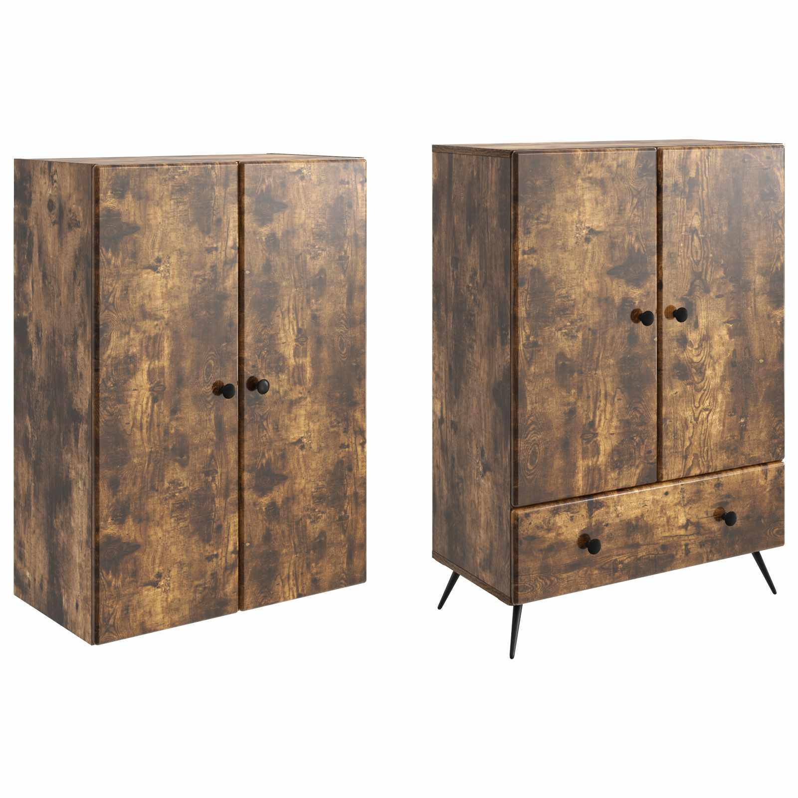 Ensemble de Meubles 2 pcs Chêne fumé Bois d'ingénierie - XIOS