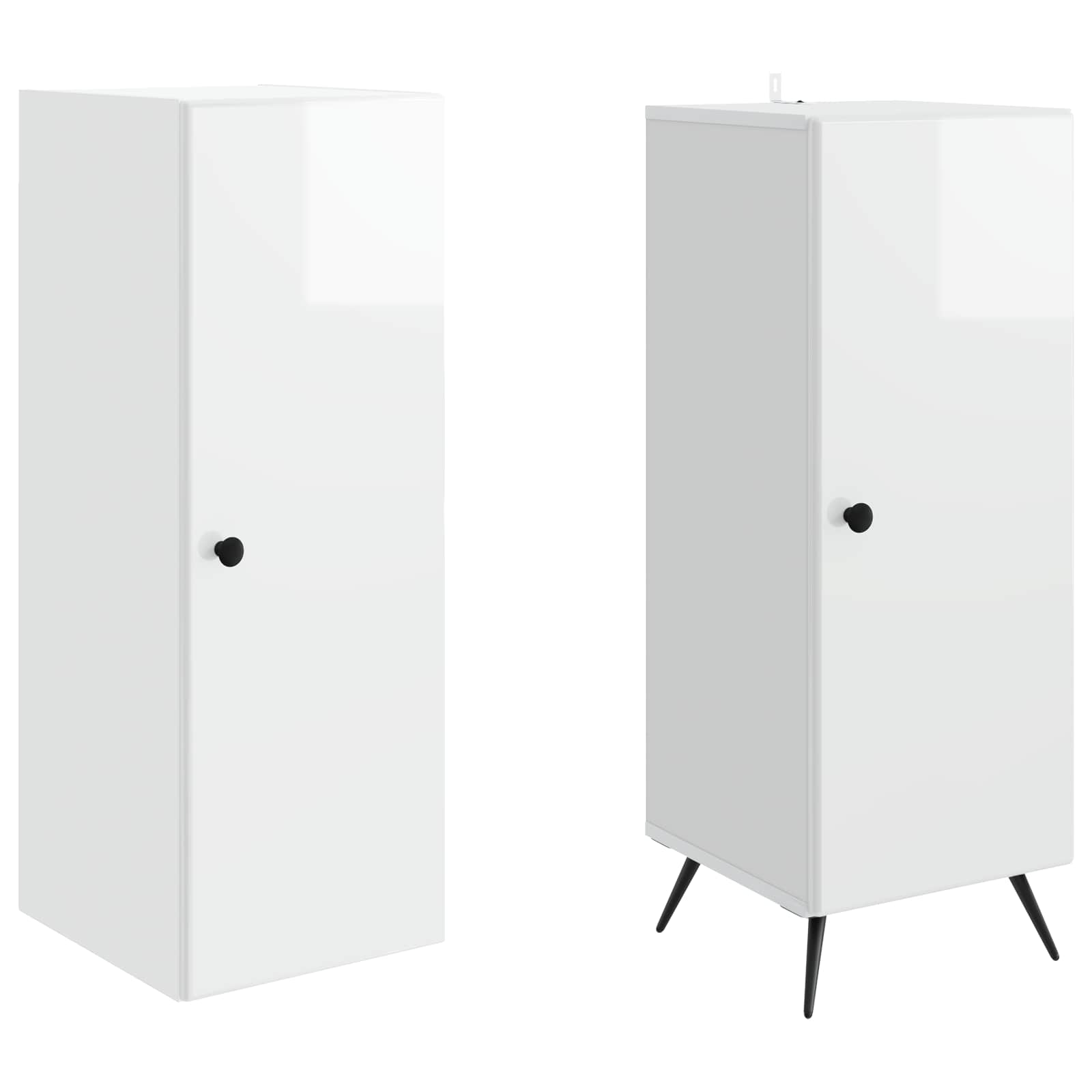 Ensemble de Meubles 2 pcs Blanc brillant Bois d'ingénierie - XIOS