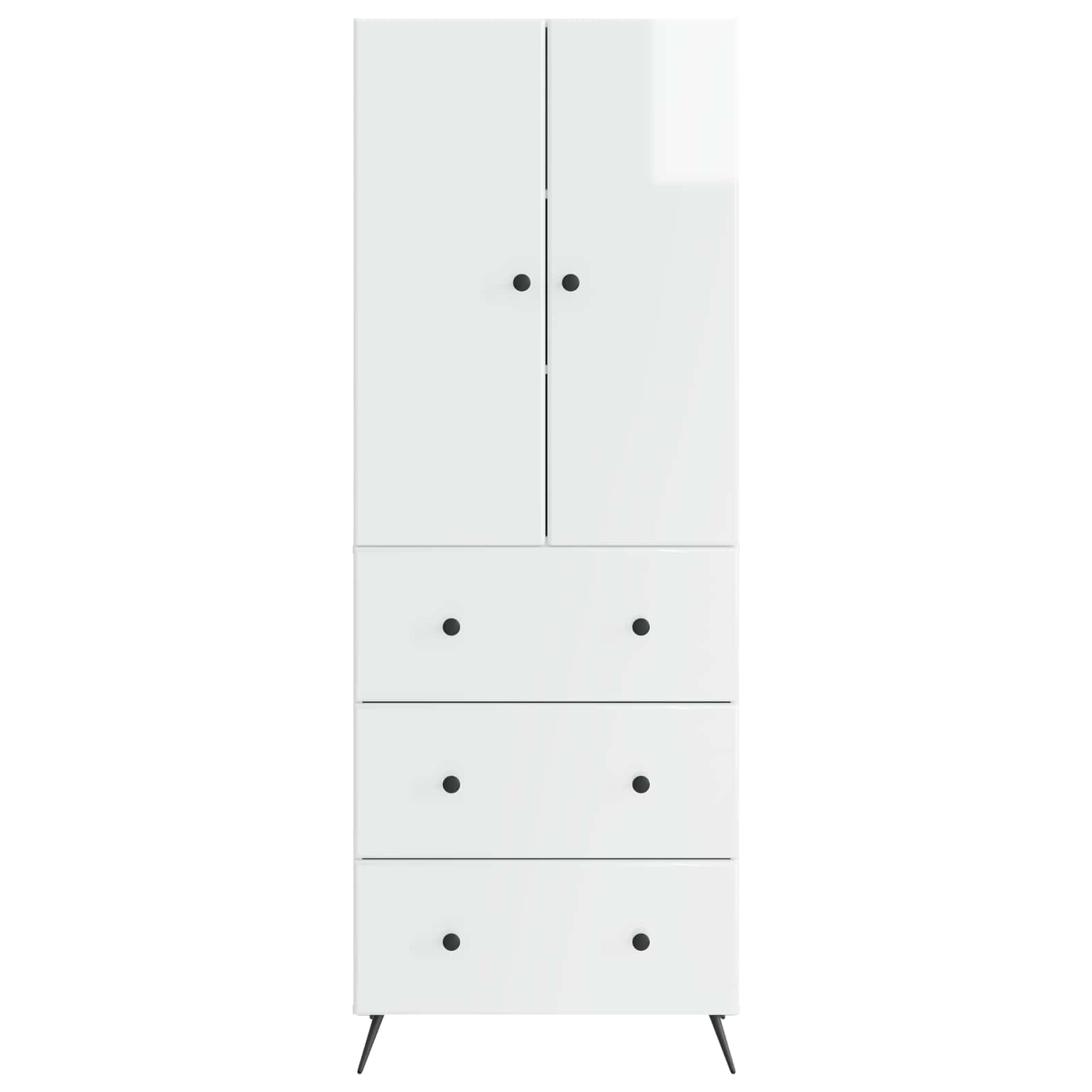 Ensemble de Meubles 2 pcs Blanc brillant 66 x 34,5 x 90 cm - XIOS