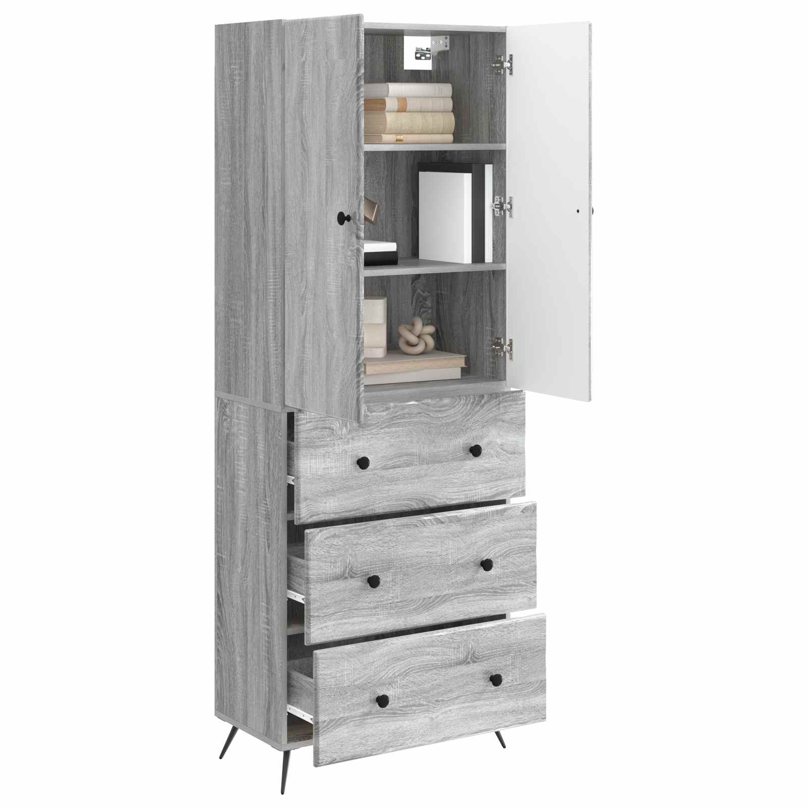 Ensemble de Meubles 2 pcs Sonoma gris 66 x 34,5 x 90 cm - XIOS