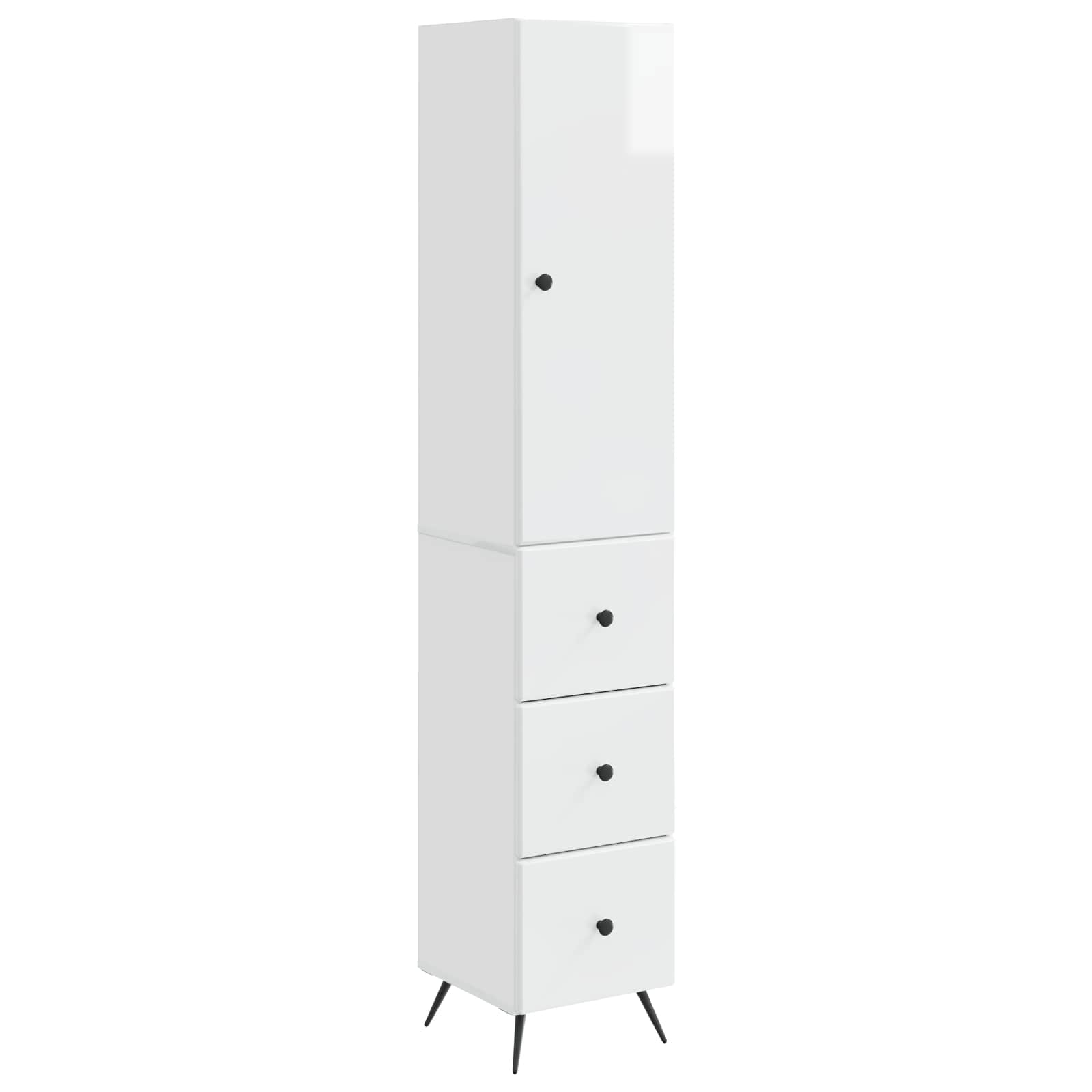 Ensemble de Meubles 2 pcs Blanc brillant 34,5 x 34,5 x 90 cm - XIOS