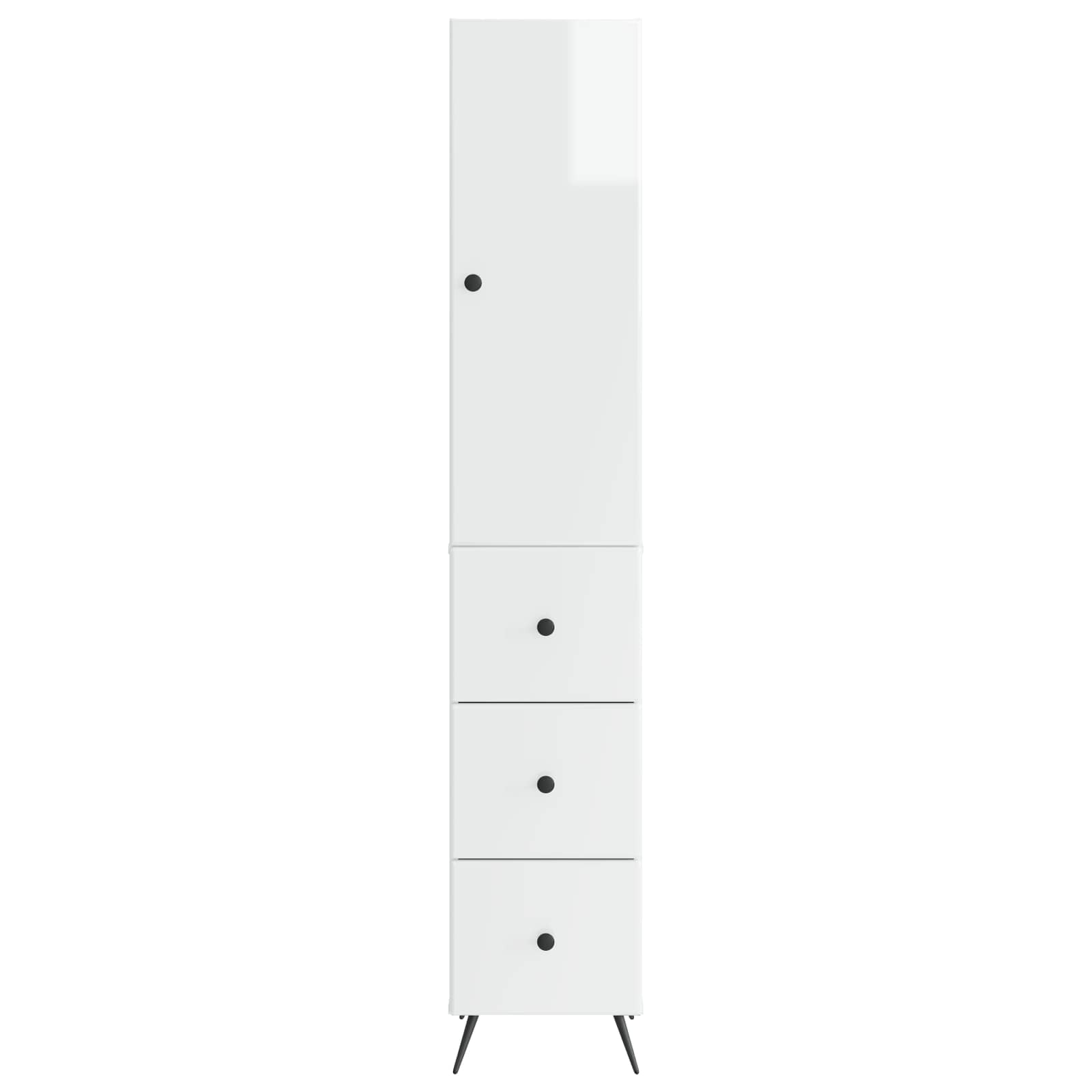 Ensemble de Meubles 2 pcs Blanc brillant 34,5 x 34,5 x 90 cm - XIOS