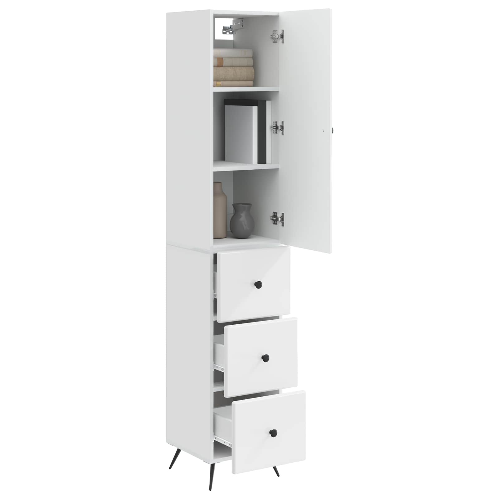 Ensemble de Meubles 2 pcs Blanc brillant 34,5 x 34,5 x 90 cm - XIOS
