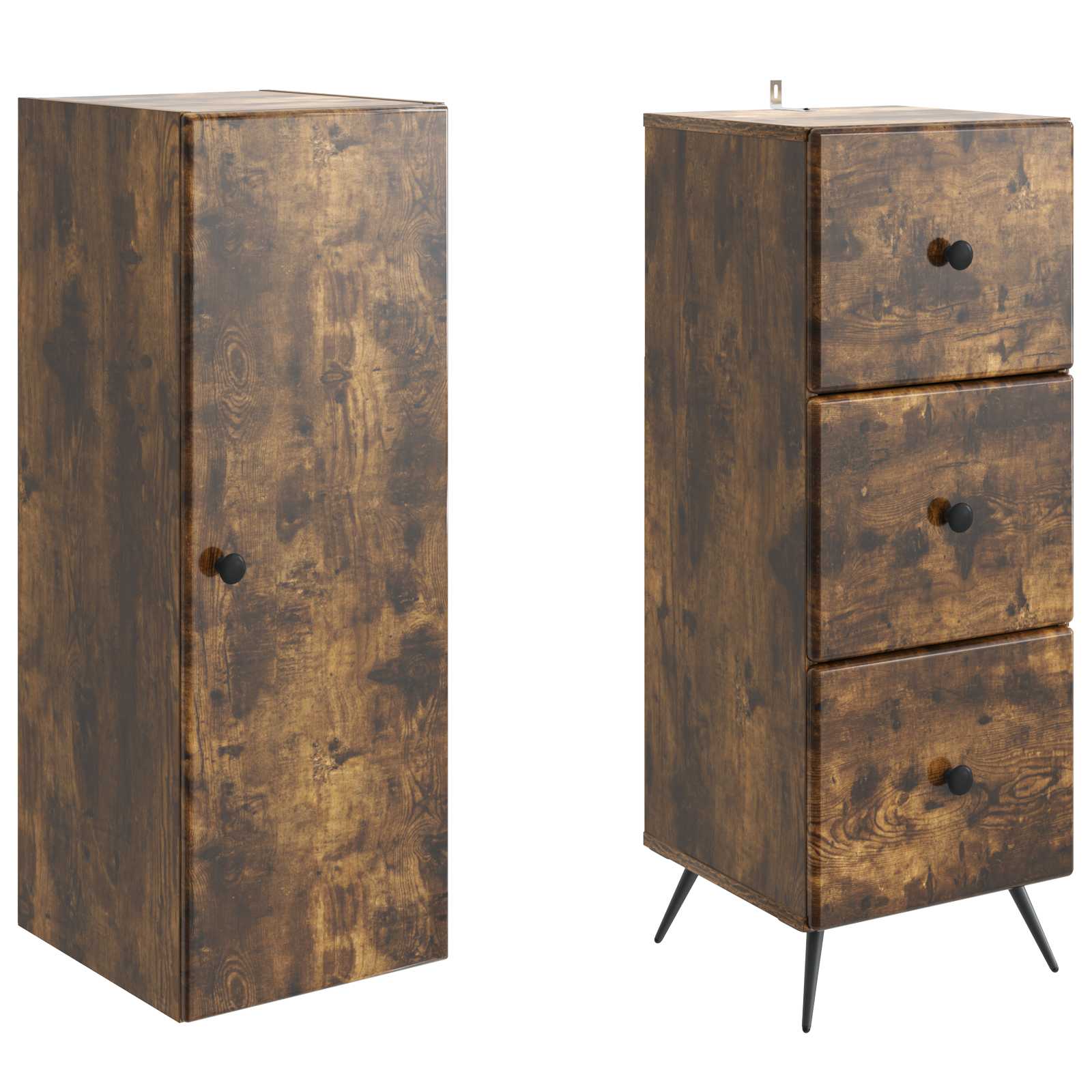 Ensemble de Meubles 2 pcs Chêne fumé 34,5 x 34,5 x 90 cm