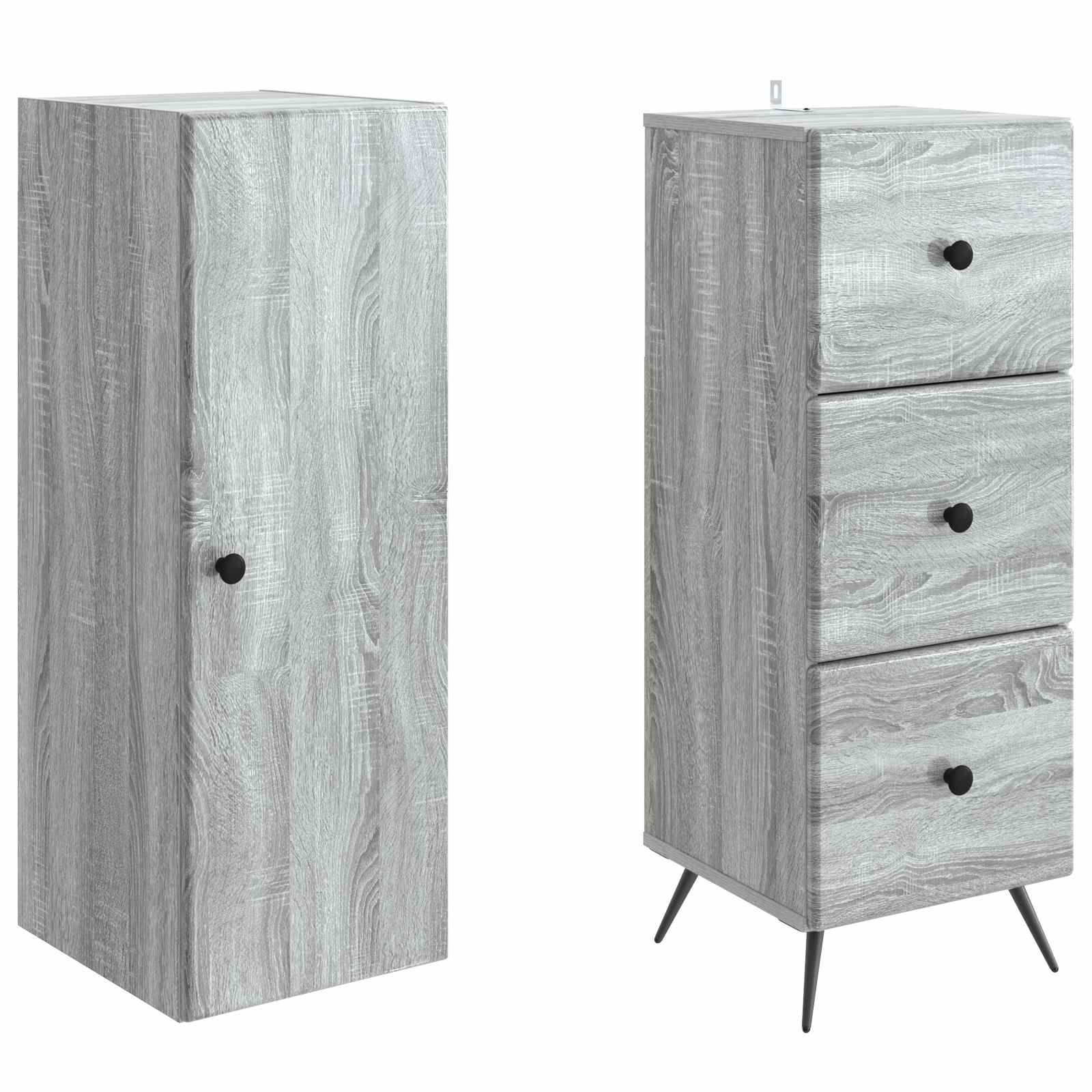 Ensemble de Meubles 2 pcs Sonoma gris 34,5 x 34,5 x 90 cm - XIOS