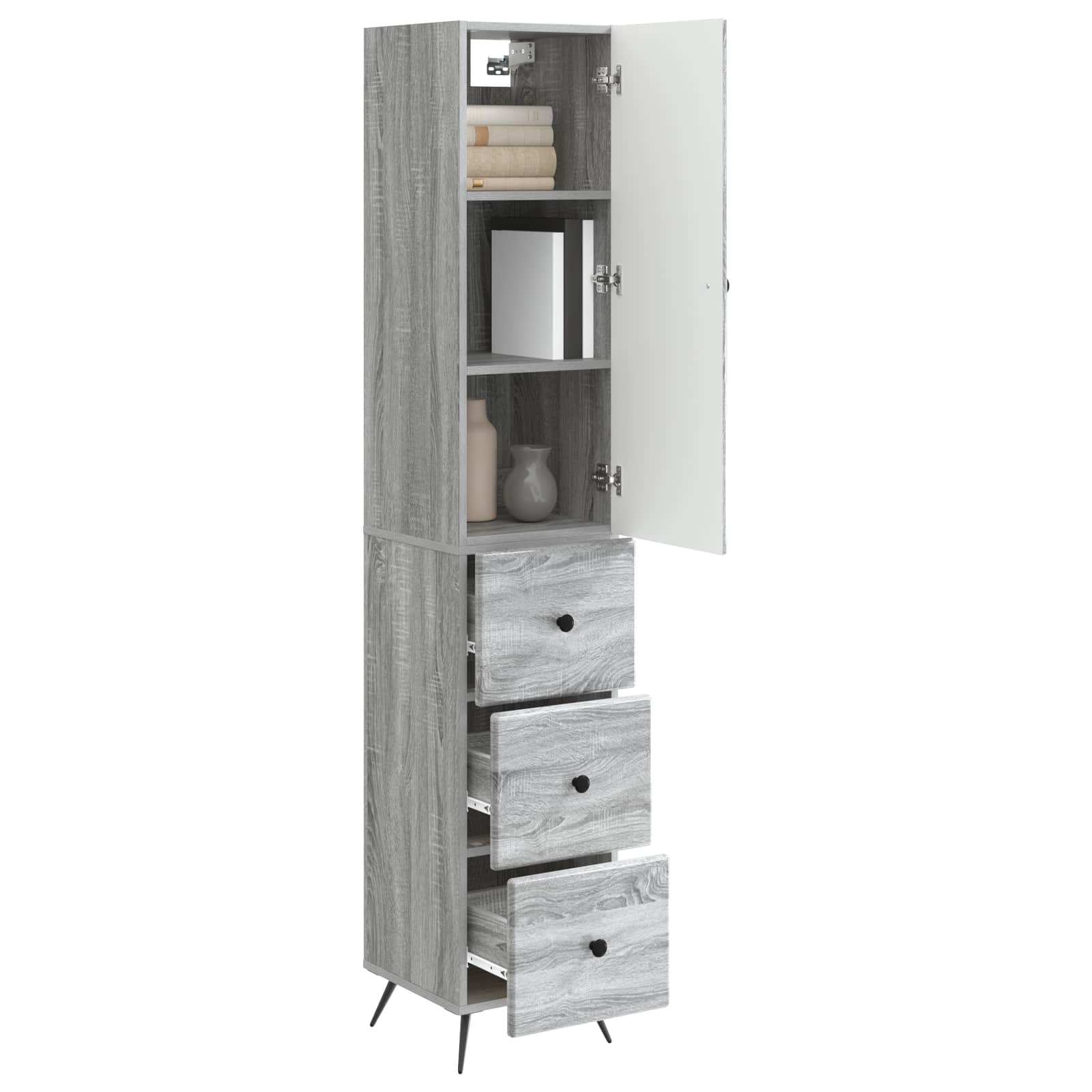 Ensemble de Meubles 2 pcs Sonoma gris 34,5 x 34,5 x 90 cm - XIOS