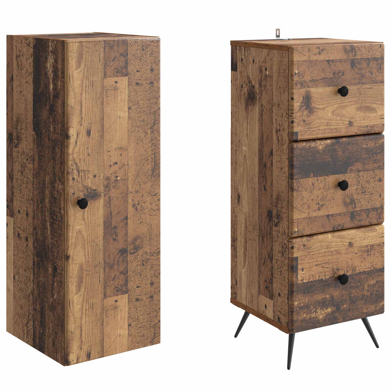 Ensemble de Meubles 2 pcs Bois ancien 34,5 x 34,5 x 90 cm - XIOS