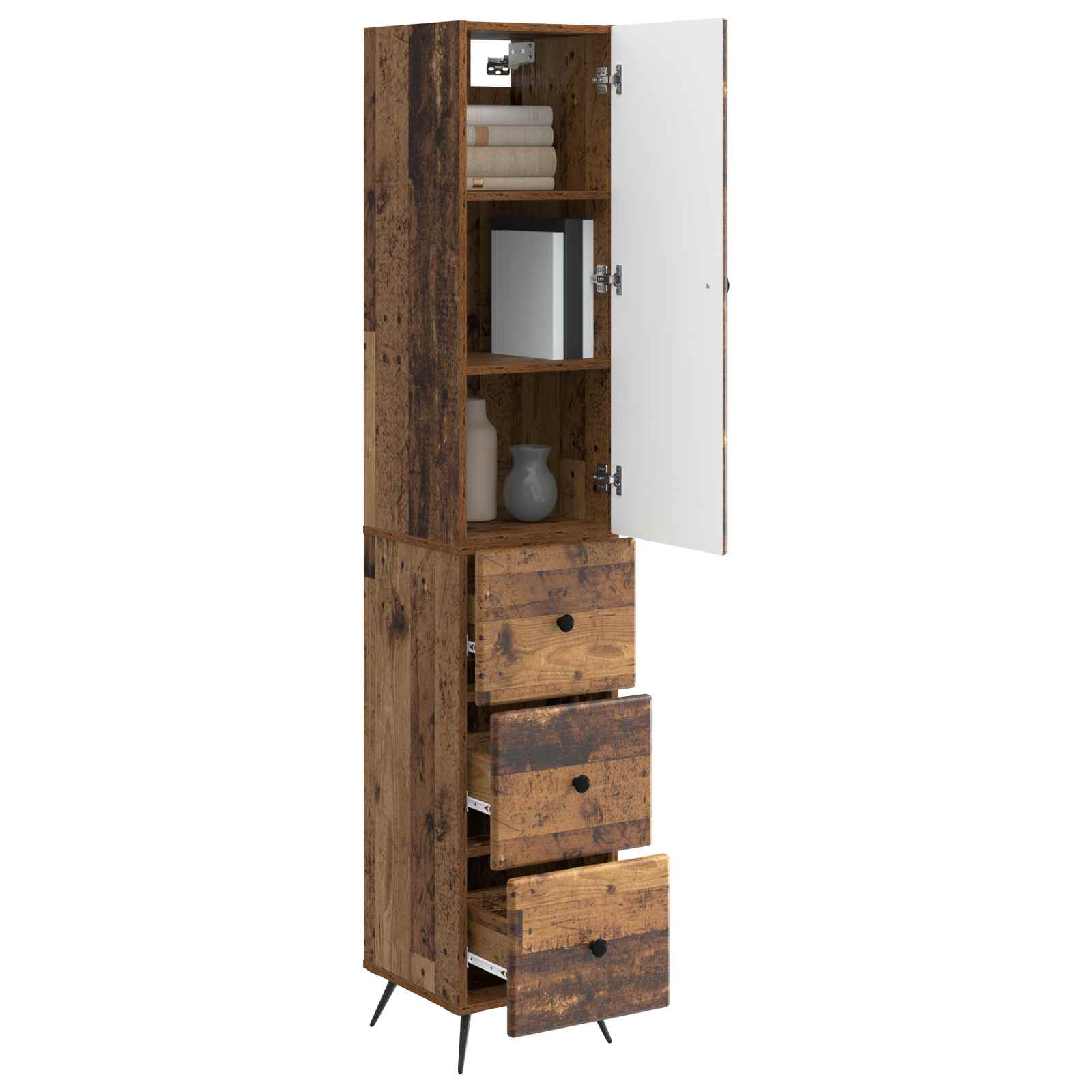 Ensemble de Meubles 2 pcs Bois ancien 34,5 x 34,5 x 90 cm - XIOS