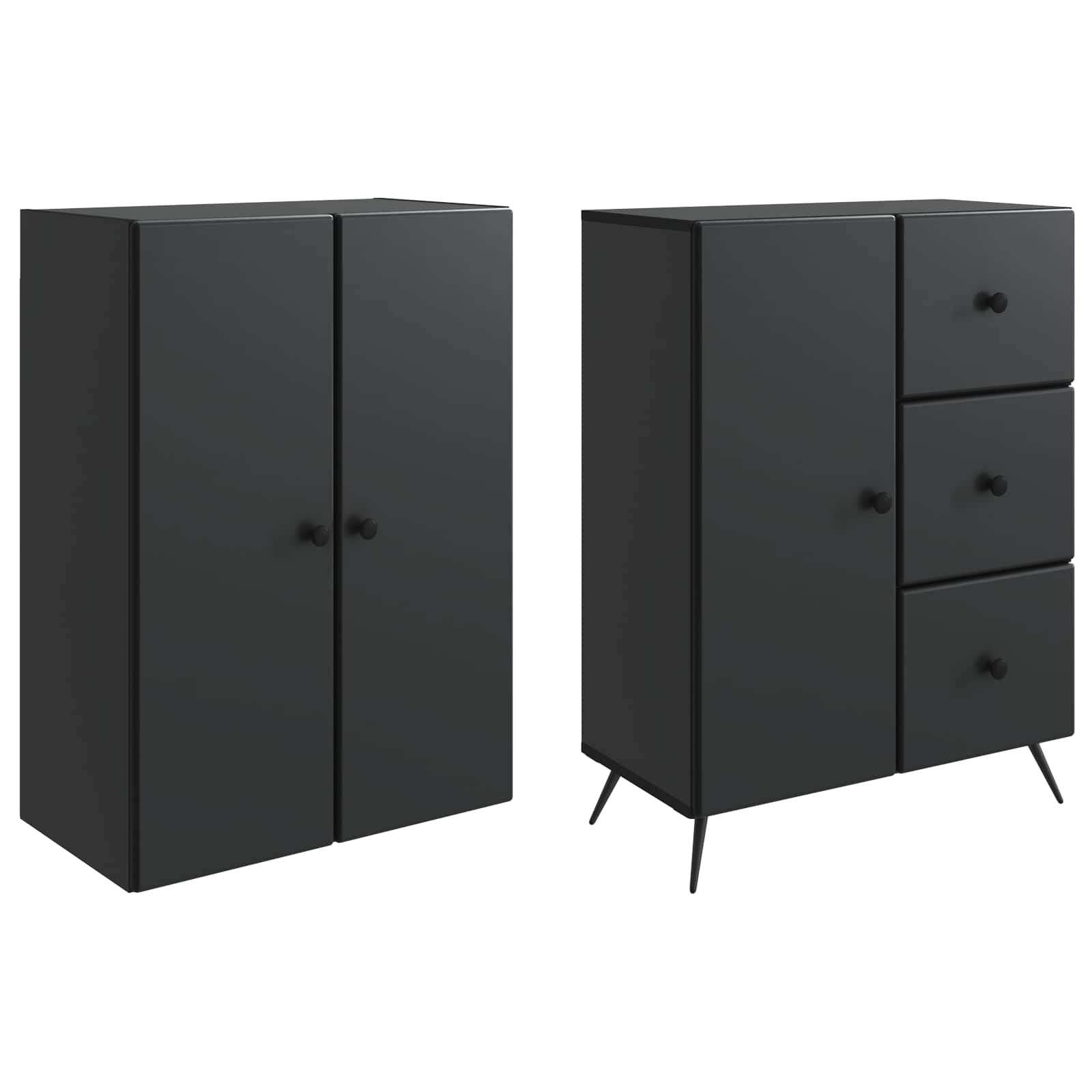 Ensemble de Meubles 2 pcs Noir Bois d'ingénierie - XIOS
